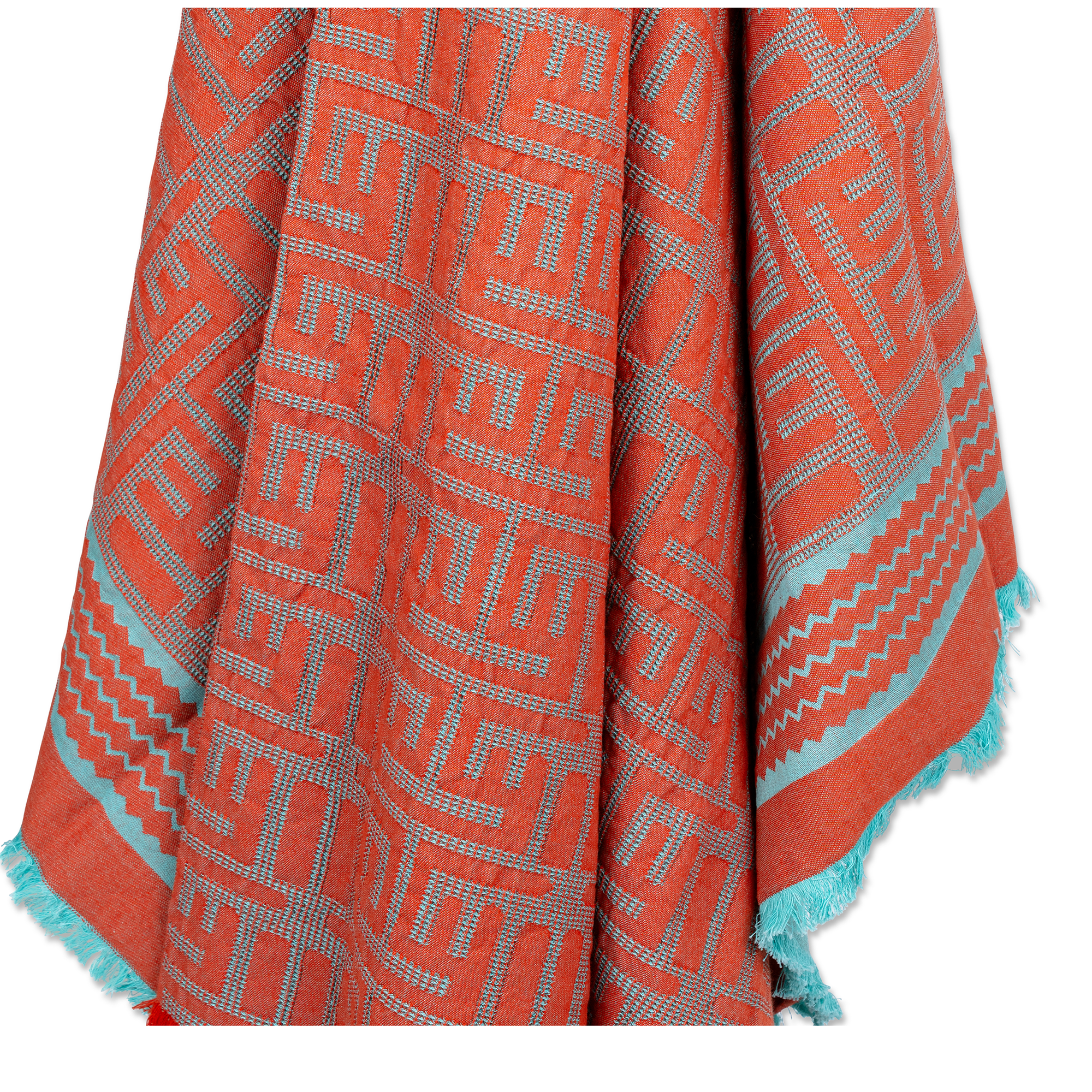 Kuba Beach Mat - Clementine + Turquoise