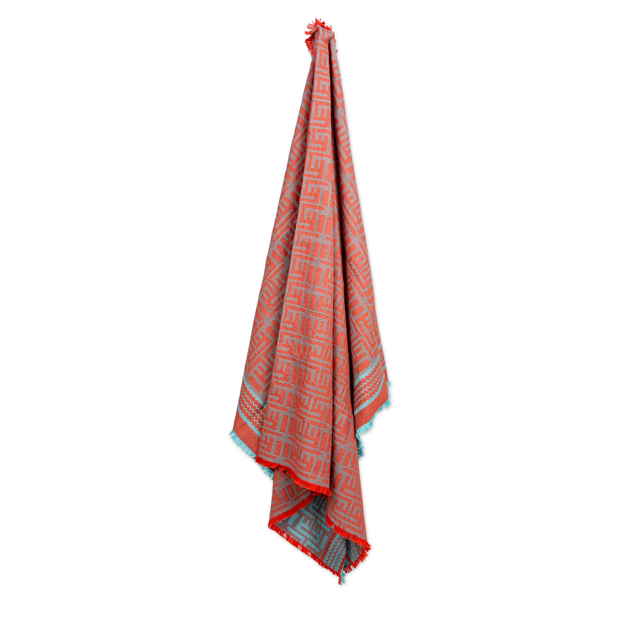 Kuba Beach Mat - Clementine + Turquoise