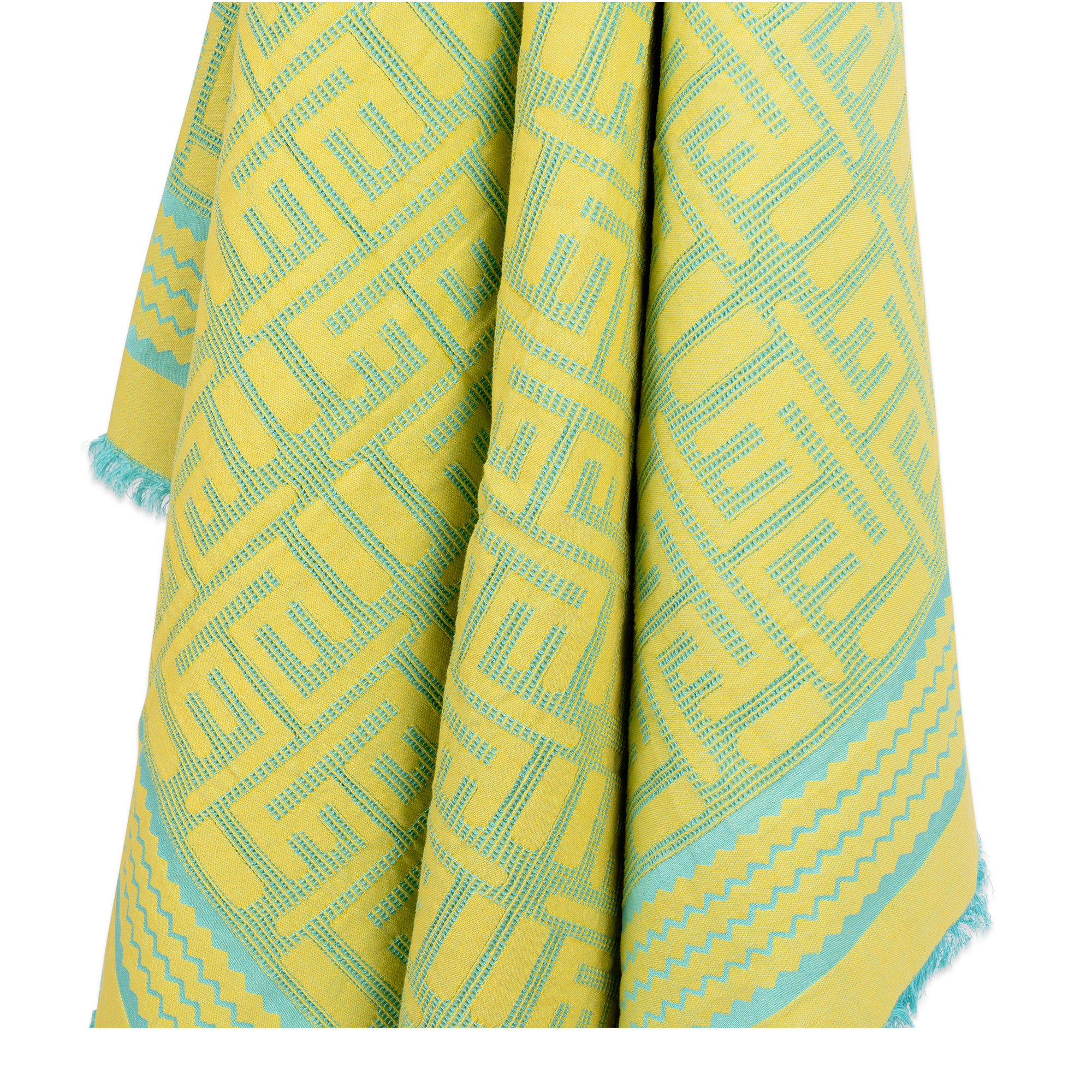 Kuba Beach Mat - Yellow + Turquoise