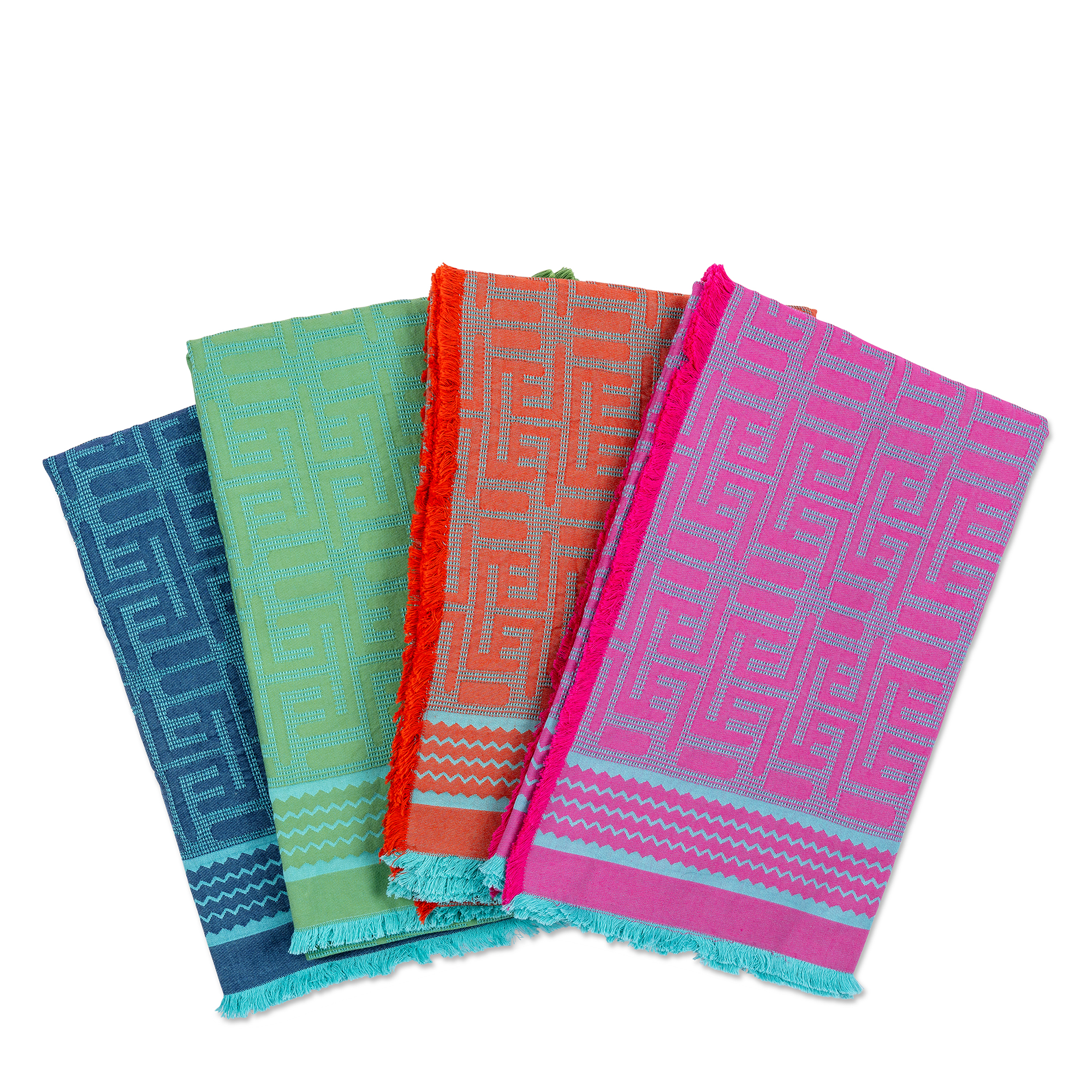 Kuba Beach Mat - Clementine + Turquoise