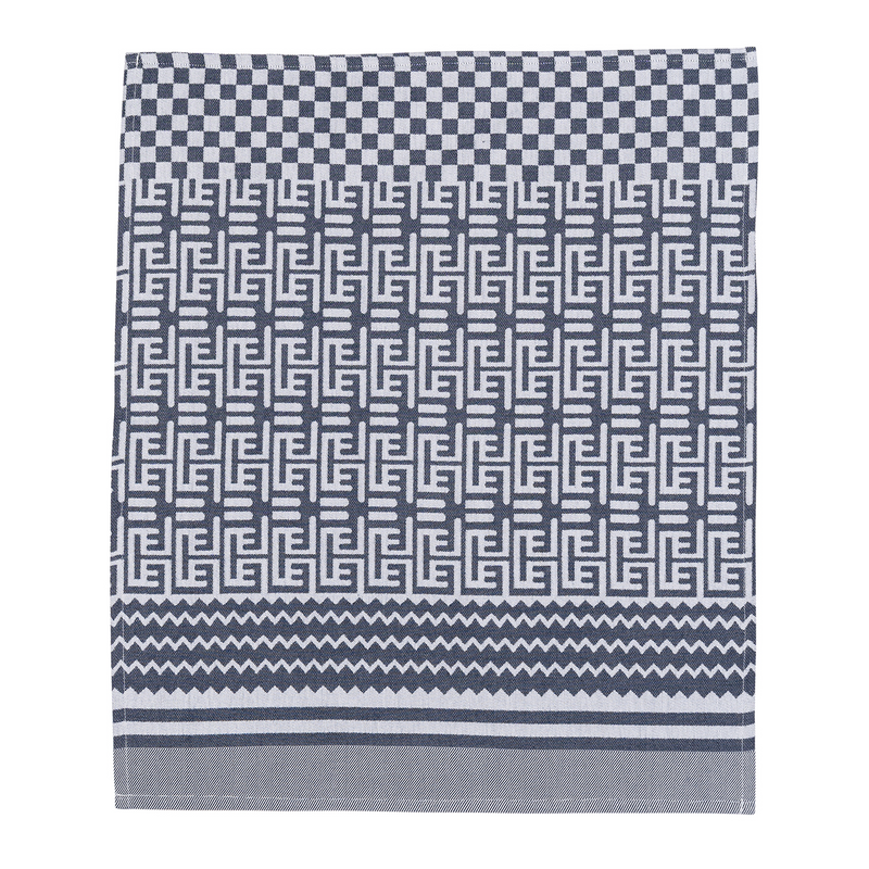 Penta Tea Towel - Geometric Indigo