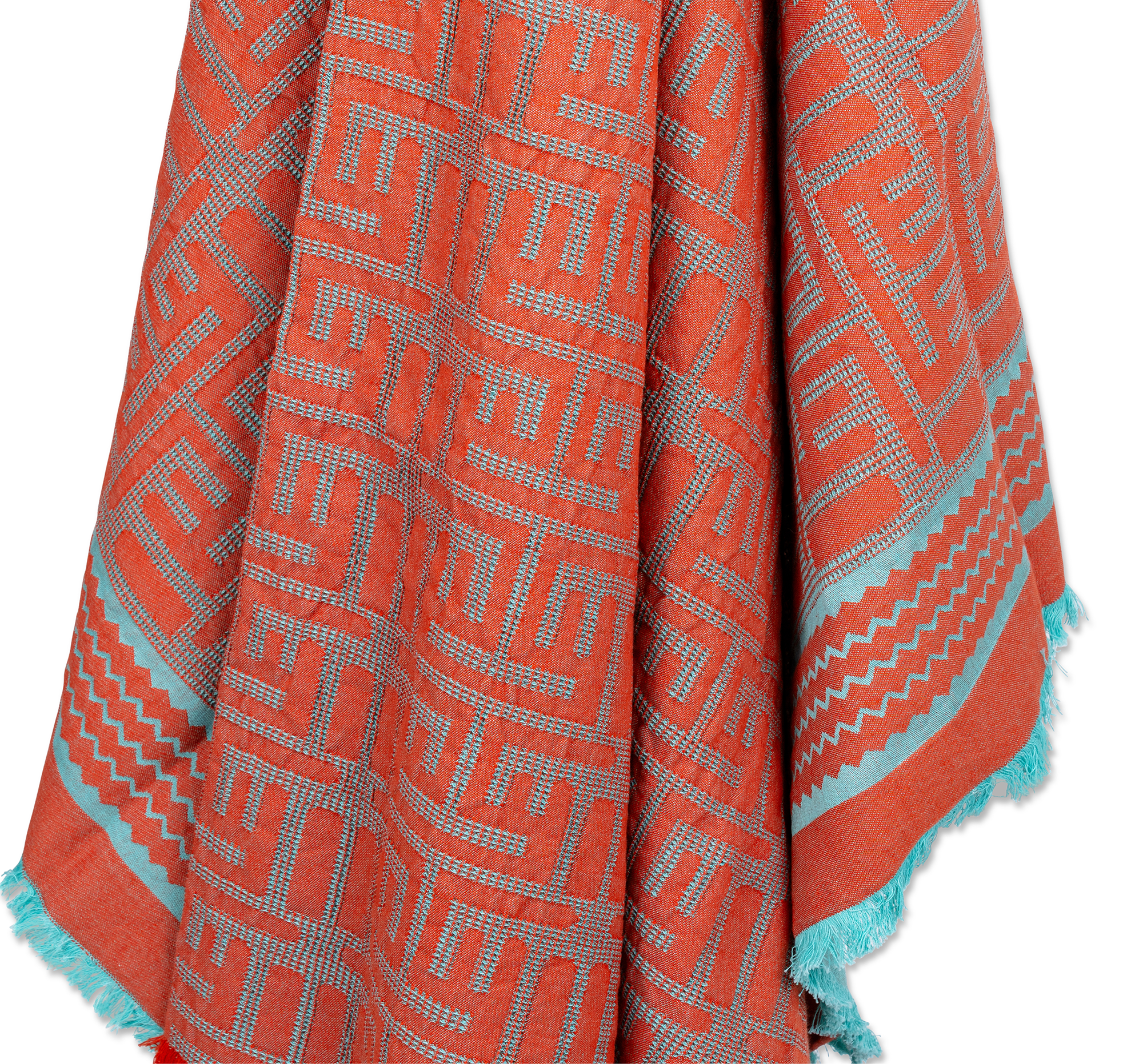 Kuba Beach Mat - Clementine + Turquoise