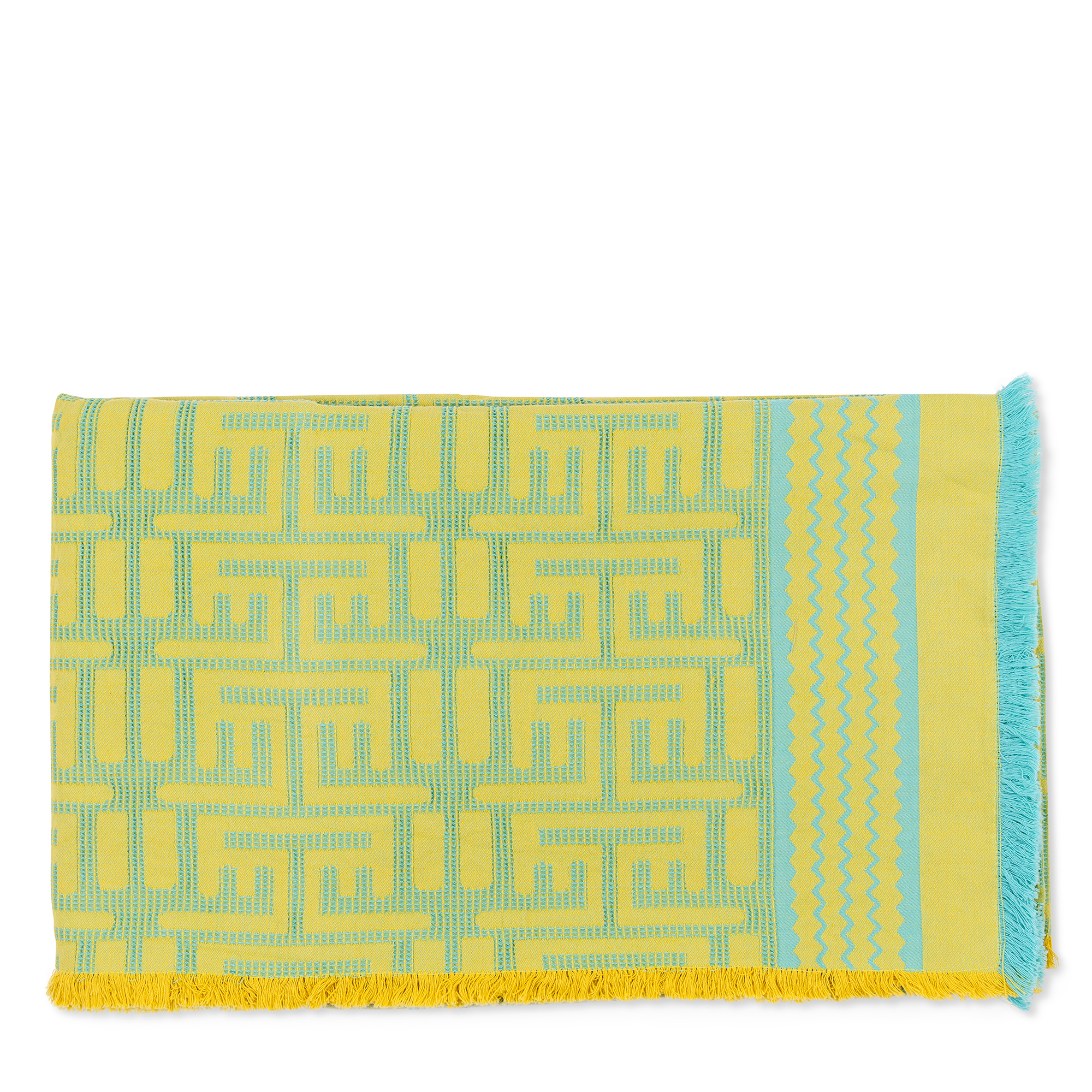 Kuba Beach Mat - Yellow + Turquoise