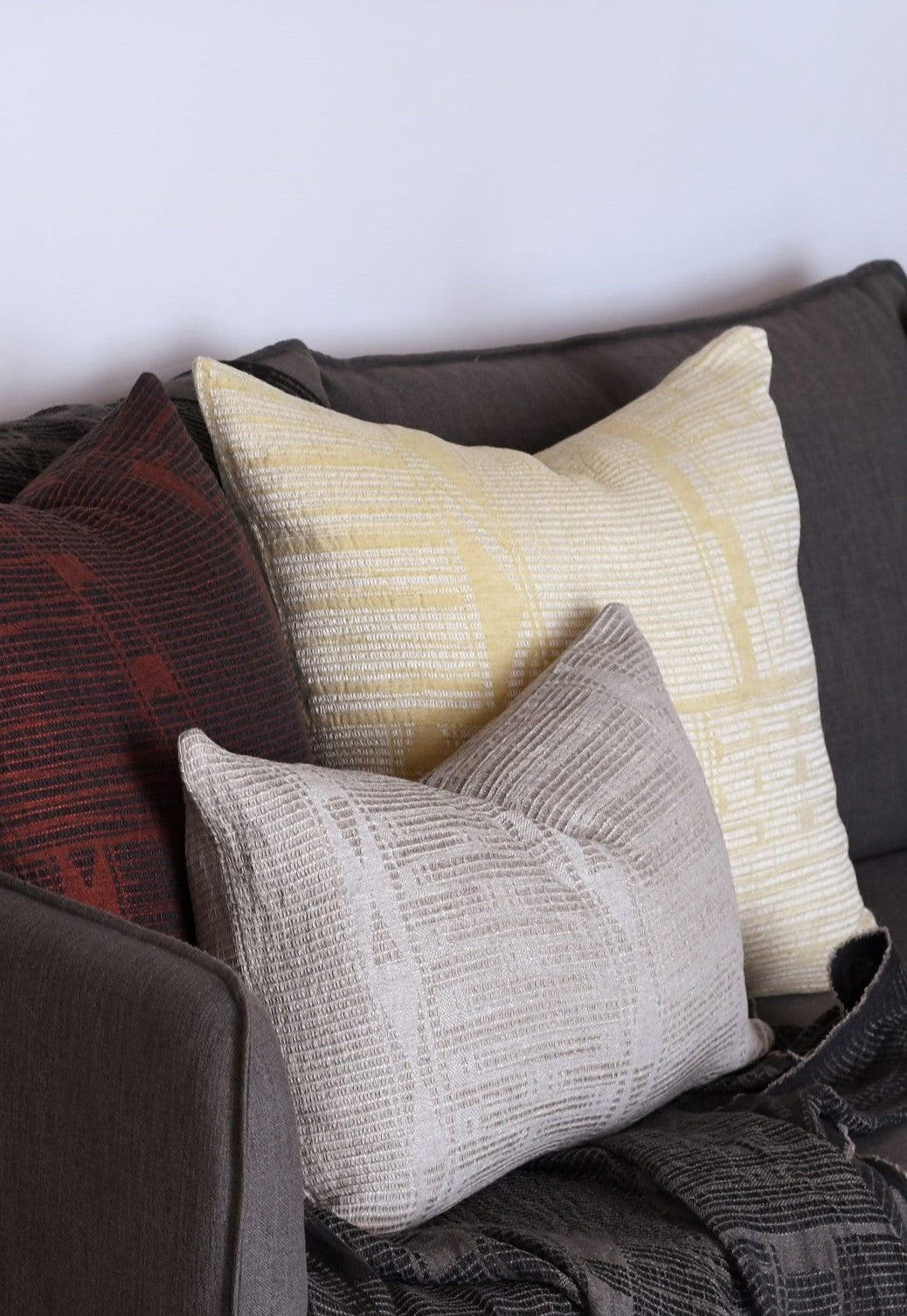 Bogolan Cushion Cover - Yellow