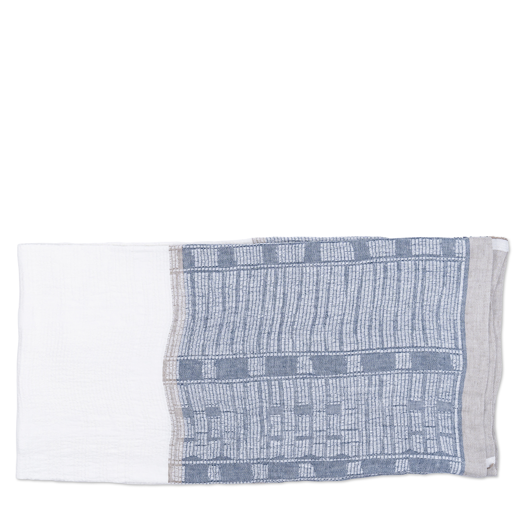 Bogolan Linen Lounge Throw - Navy
