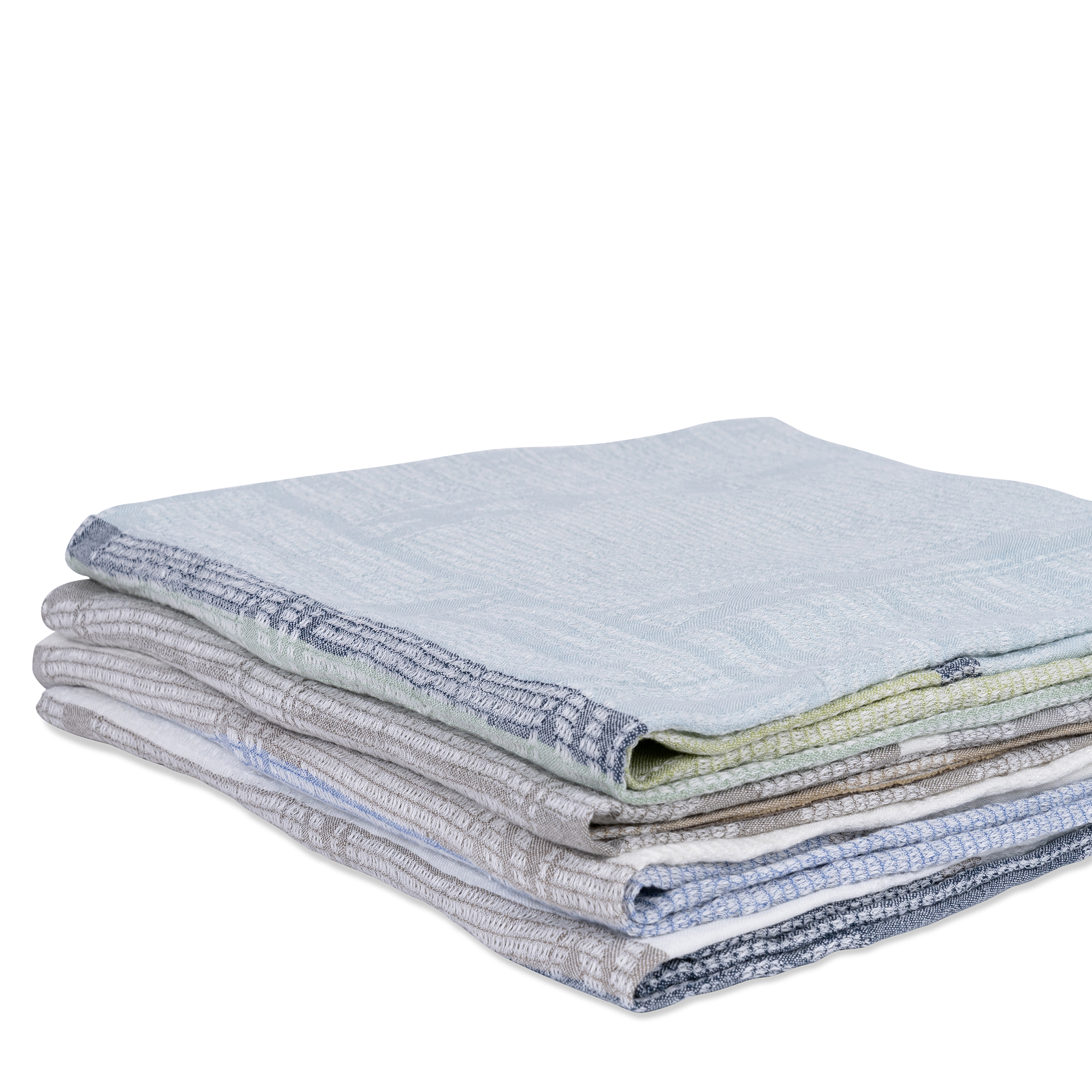 Bogolan Linen Lounge Throw - Sky Blue