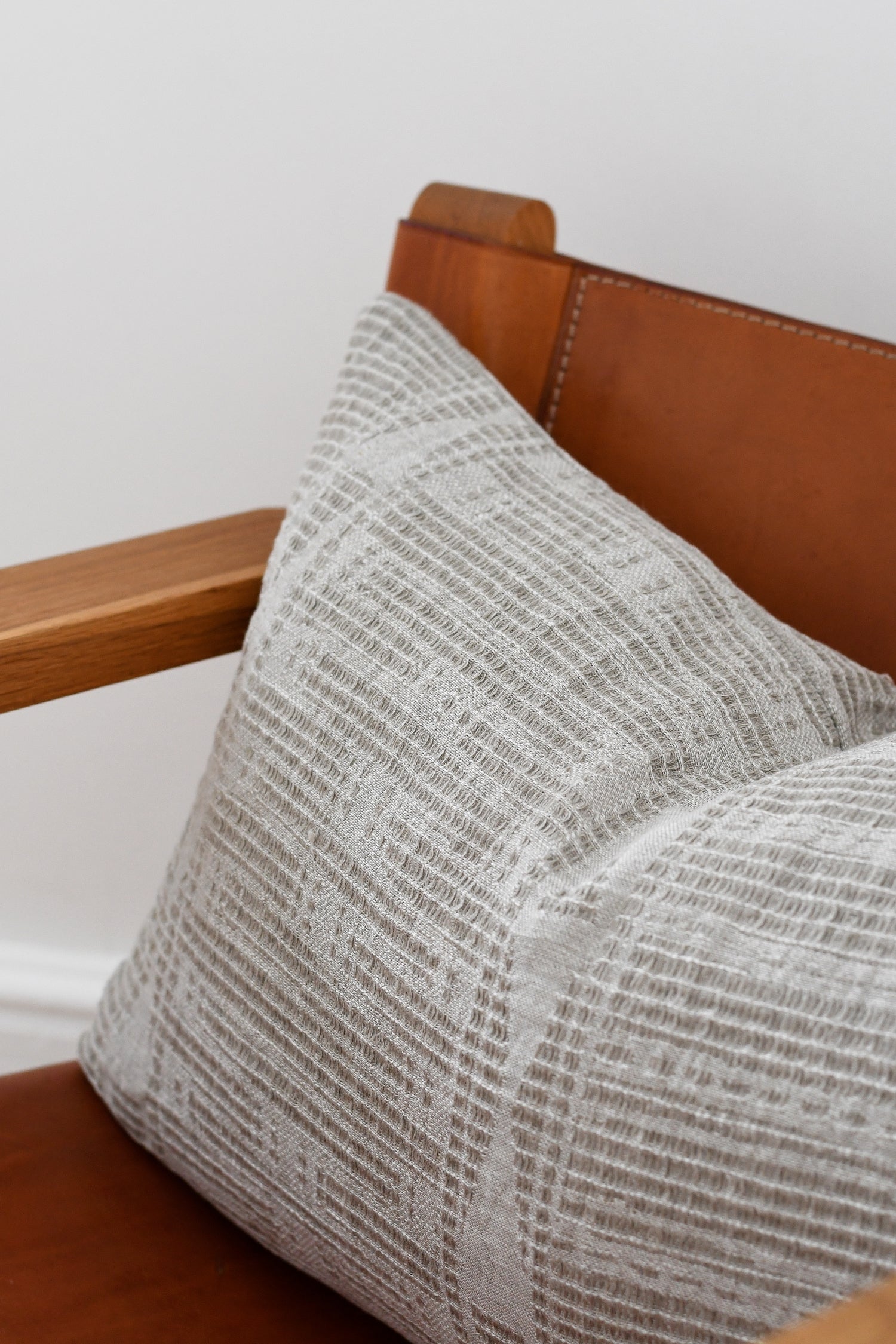 Bogolan Cushion Cover - Linen Natural