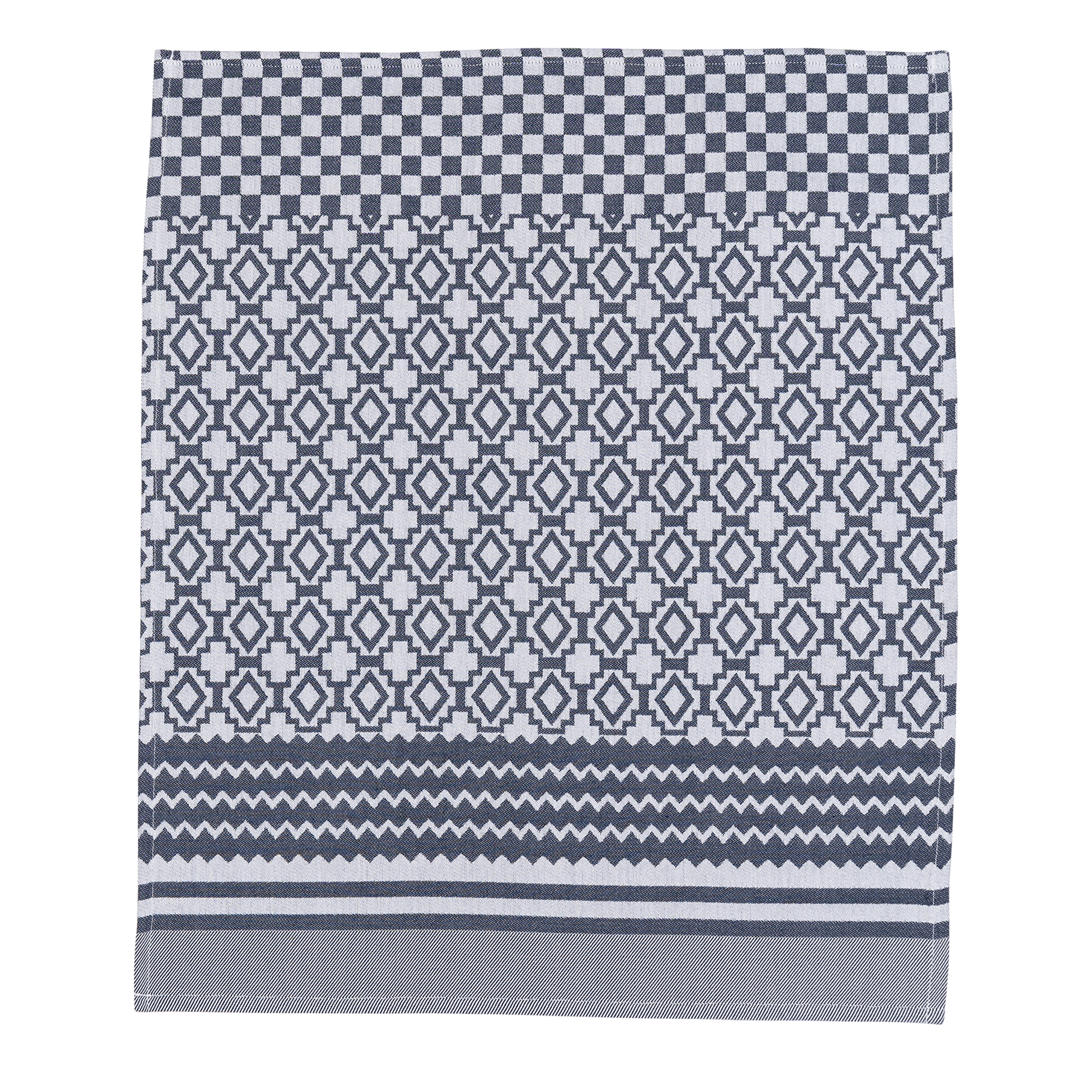 Penta Tea Towel - Geometric Indigo