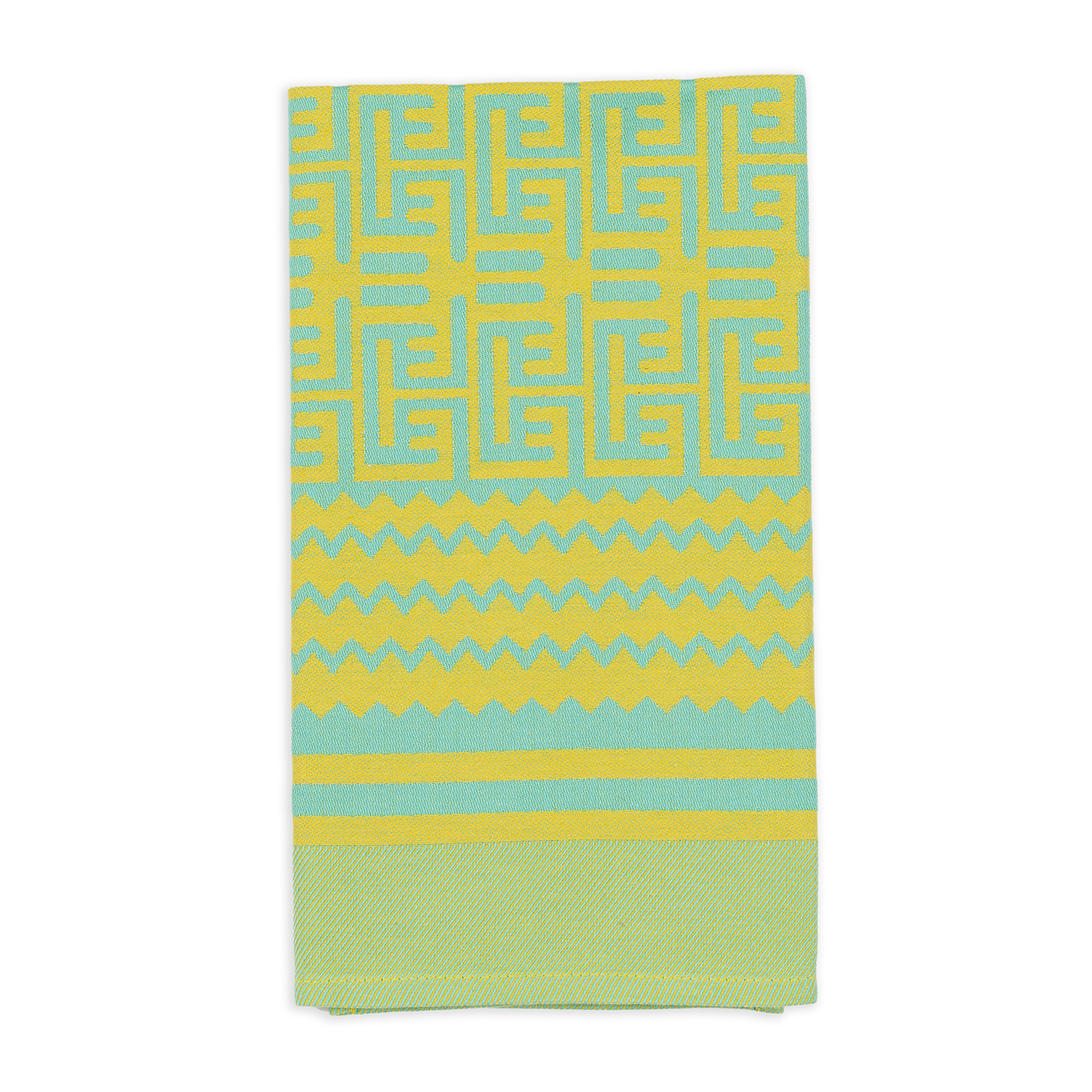 Penta Tea Towel - Geometric Lemon