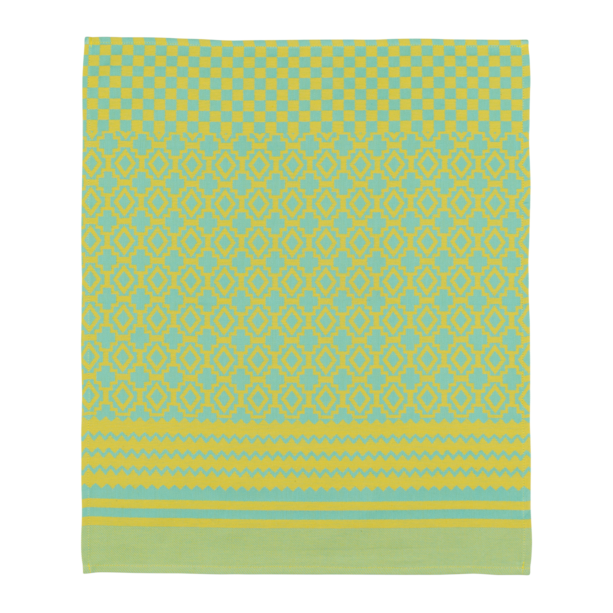 Penta Tea Towel - Geometric Lemon