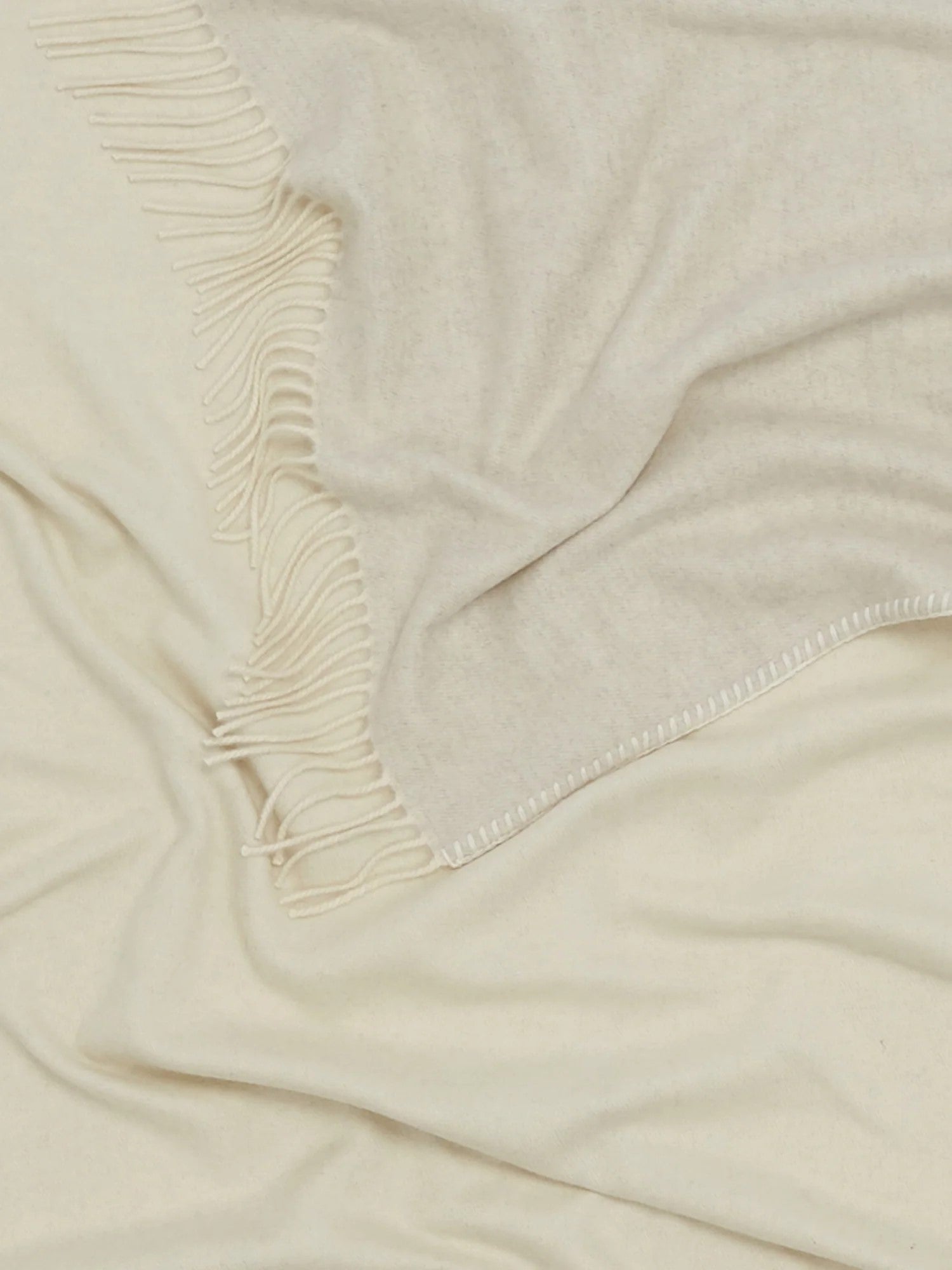 Melrose Two-Tone Throw - Pearl + Ecru