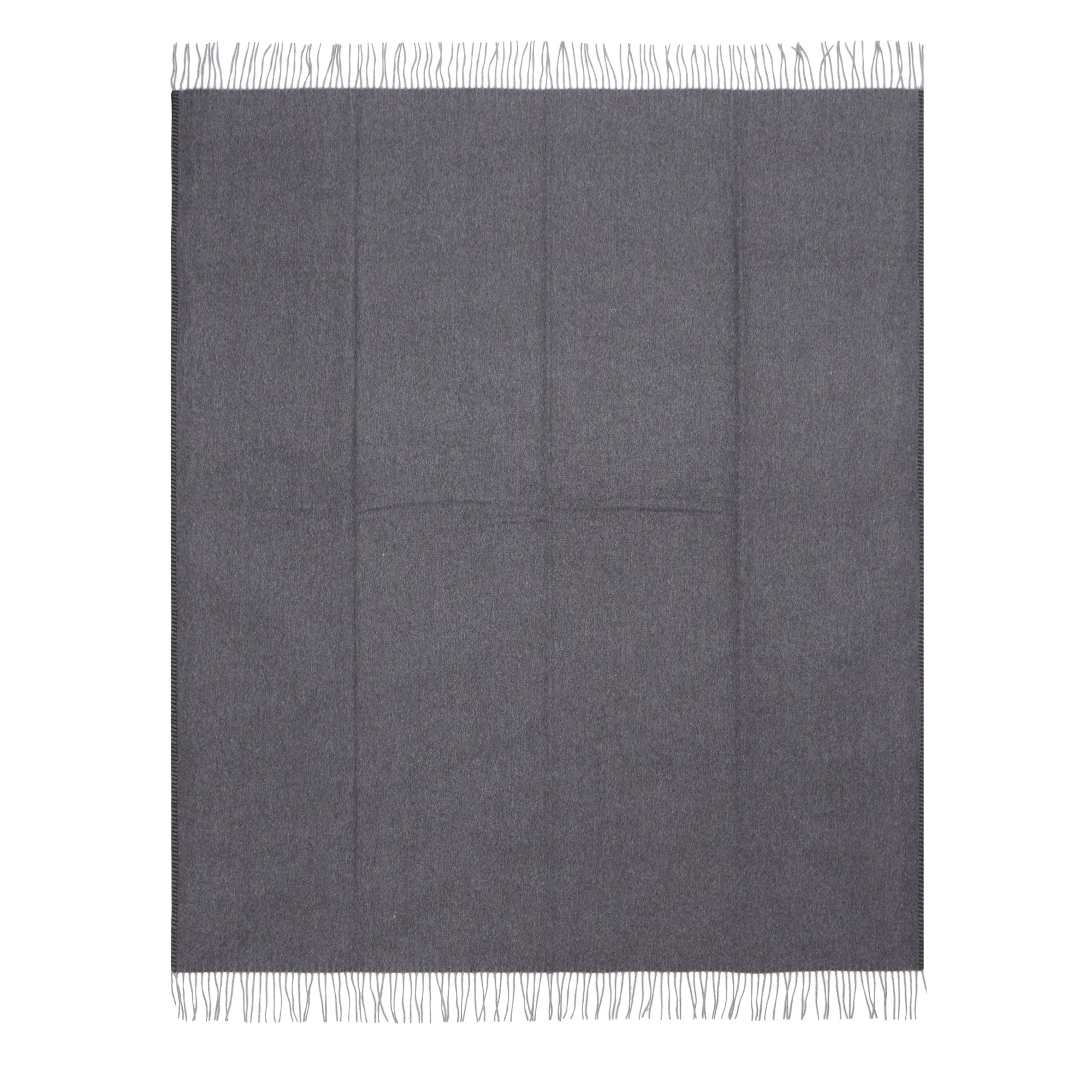 Melrose Two-Tone Throw - Steel + Grey