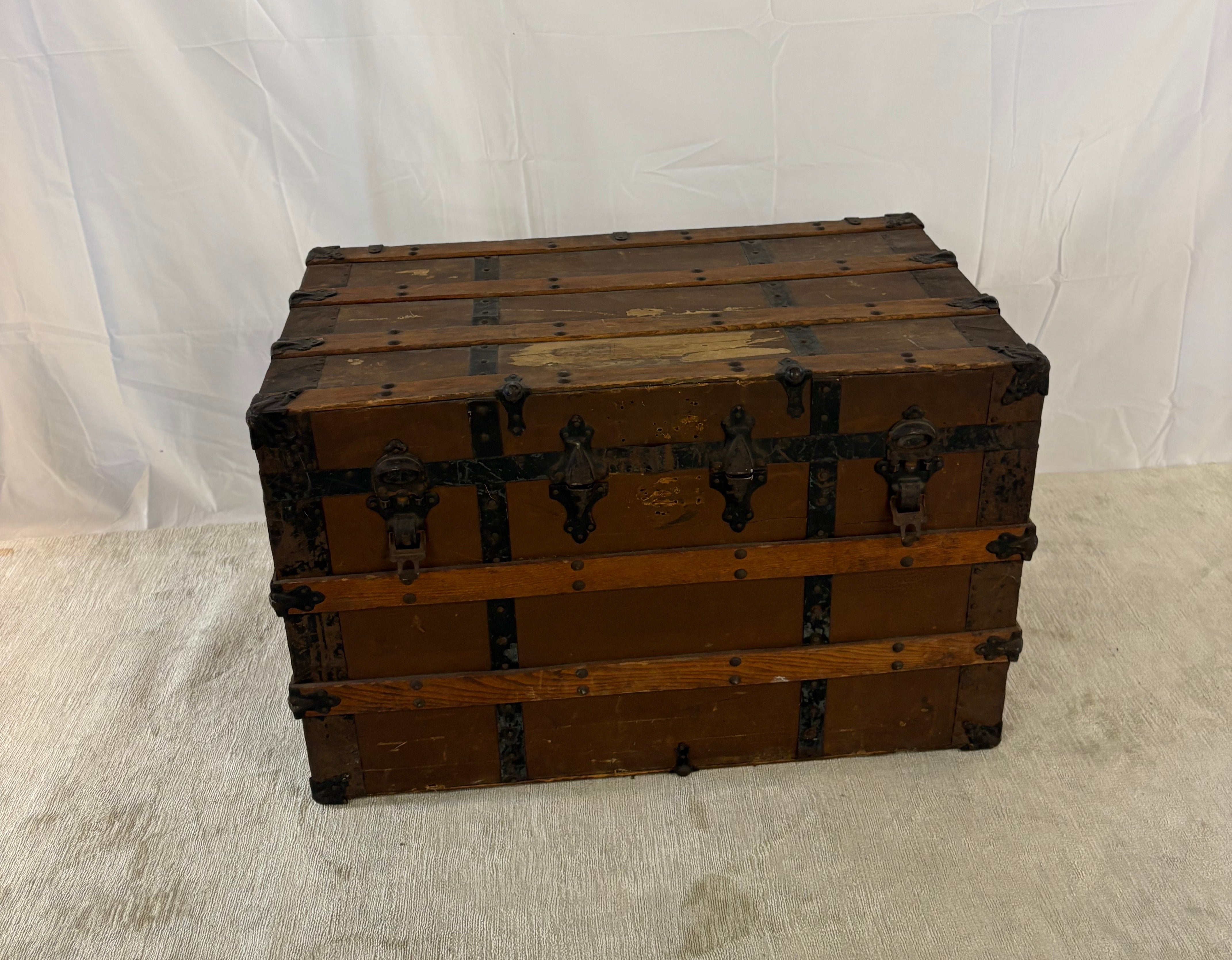 Antique Trunk End Table