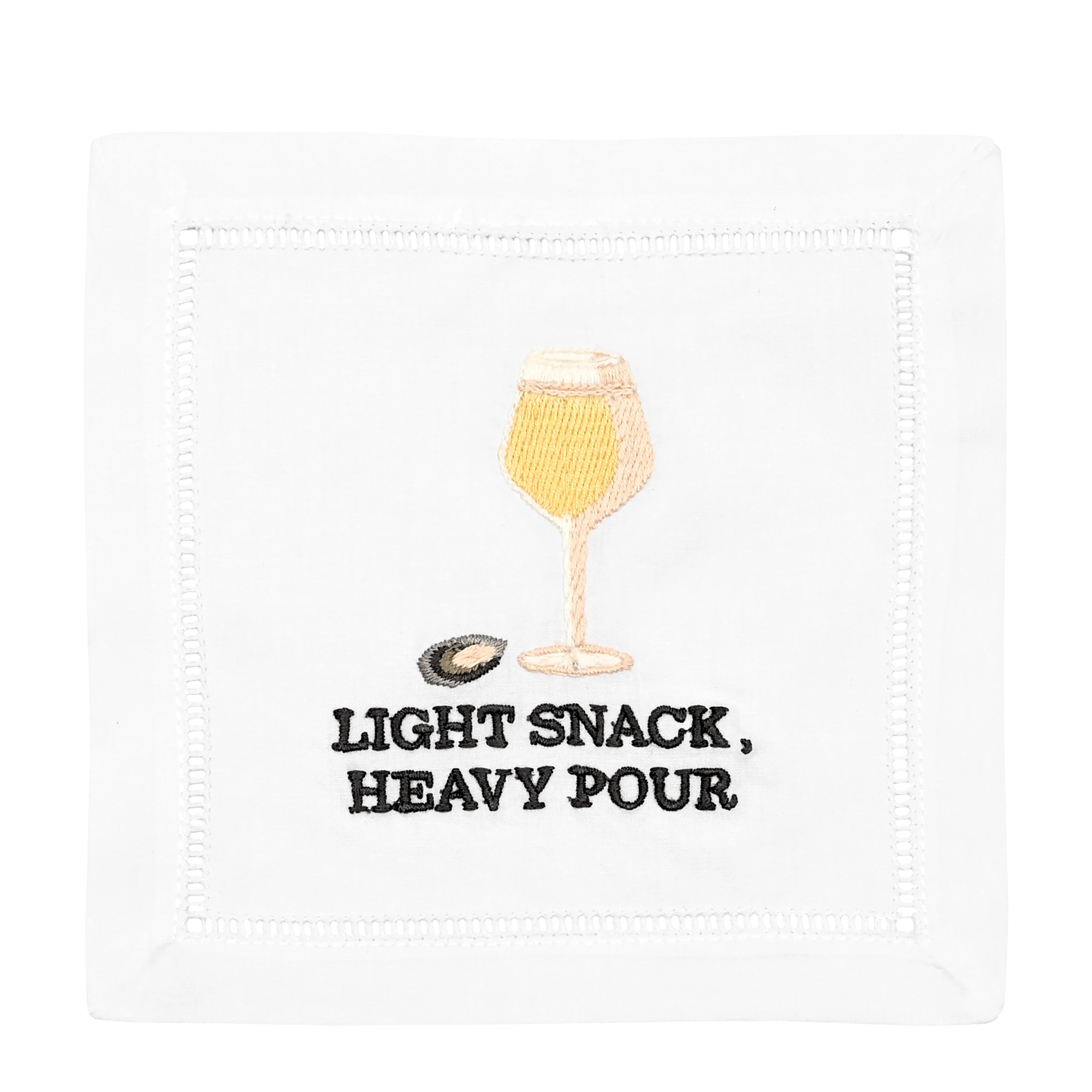Cocktail Napkins - Oyster Light Snack Heavy Pour