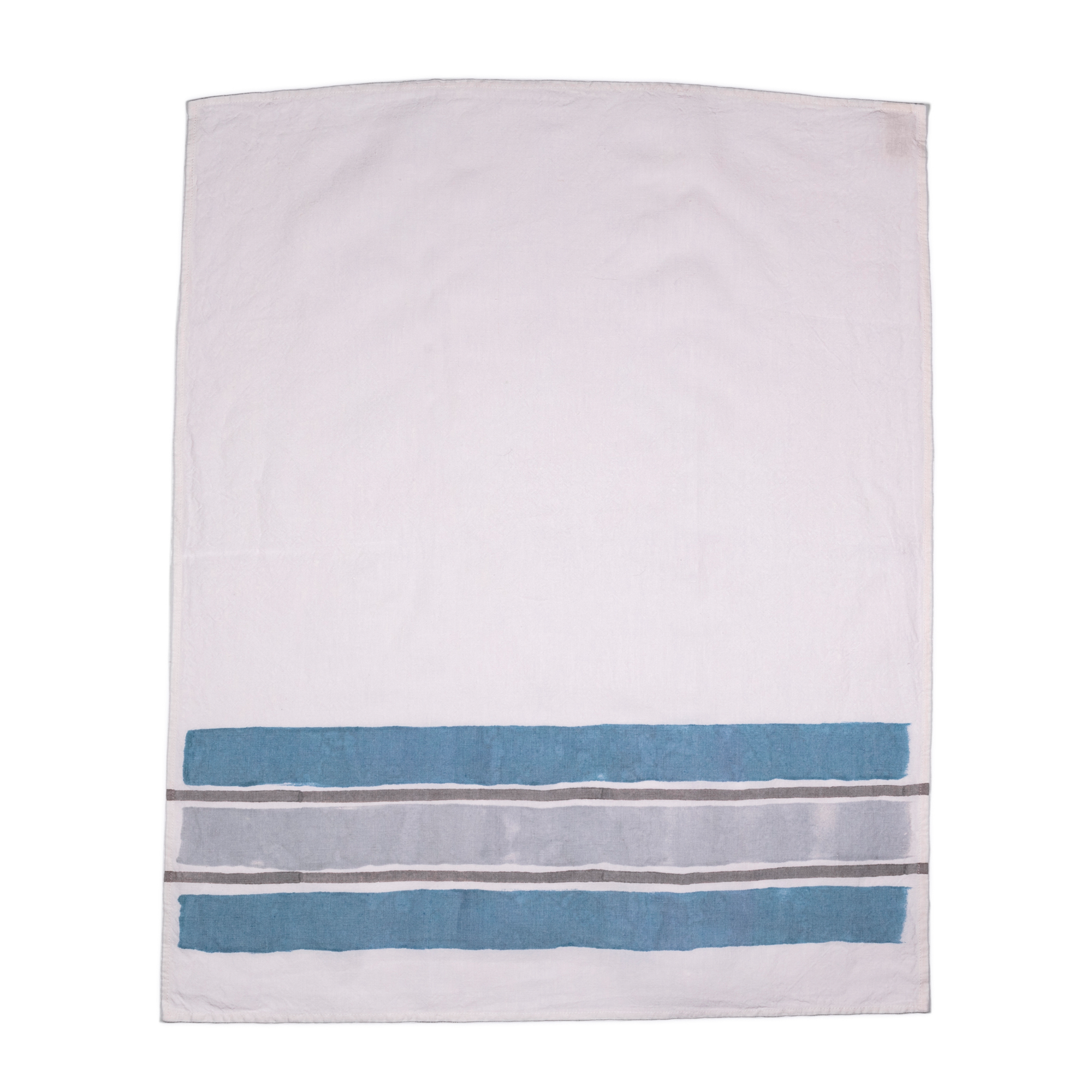Rigato Tea Towel - Turquoise, Silver, + Grey