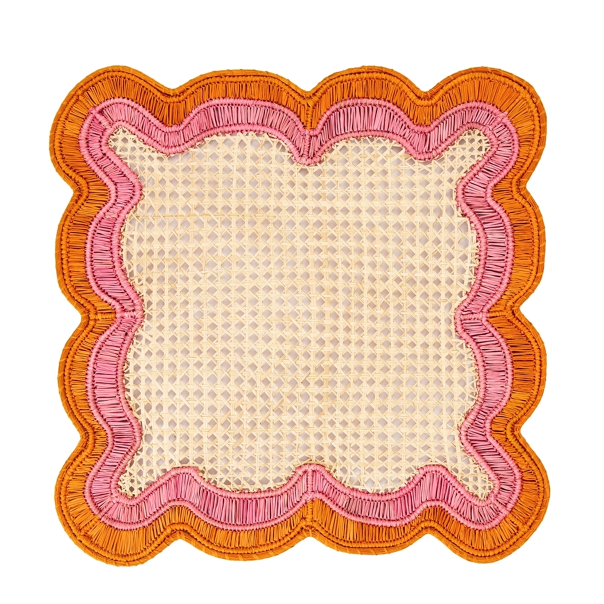 Wavy Placemat - Orange + Pink