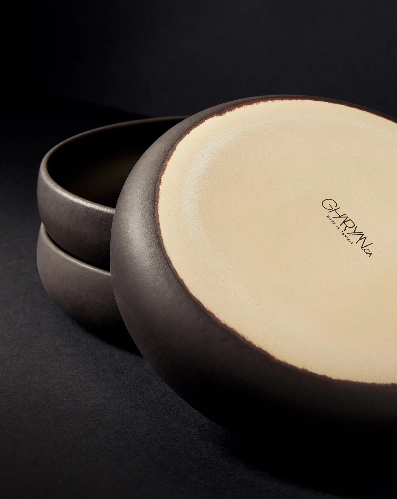 Stoneware Pasta Bowl Edan - Black