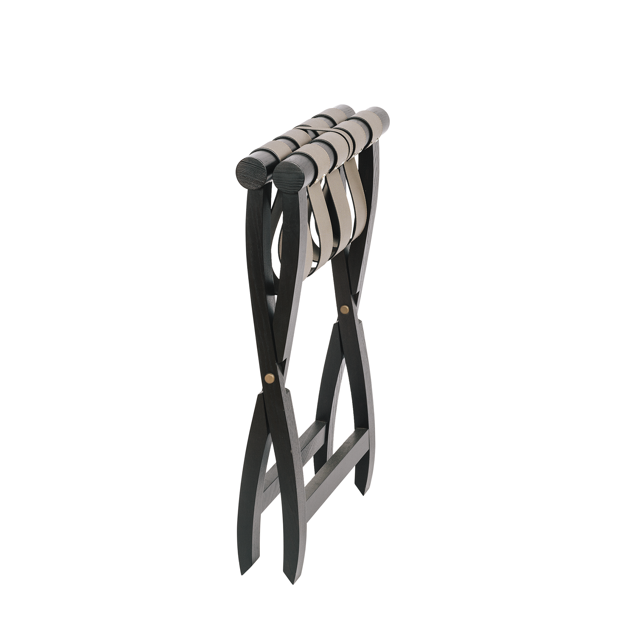 Leather Luggage Rack - Lava Calfskin