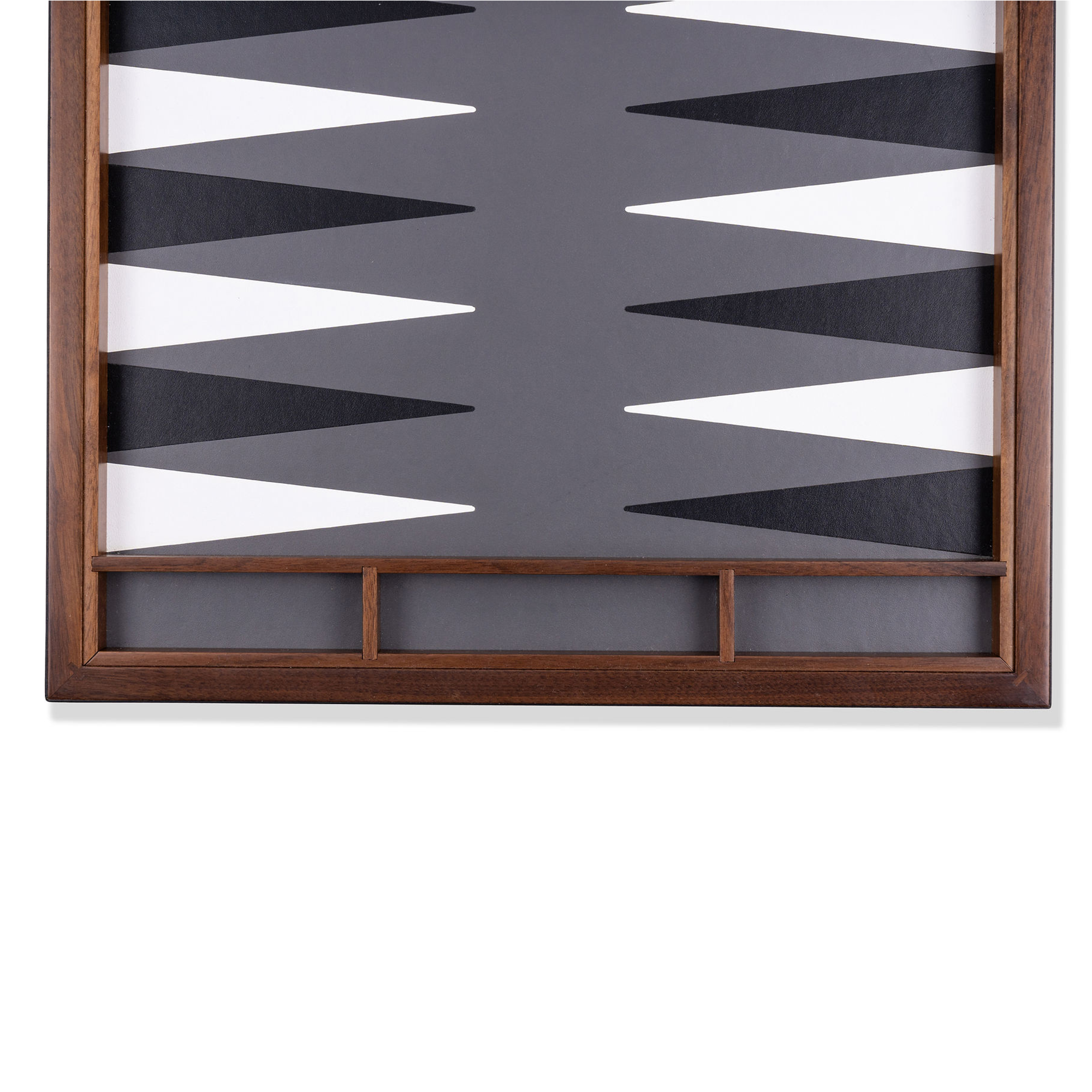 Safari Leather Backgammon Set - Black Nappa