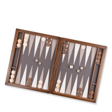 Leather Backgammon Case - Smoke Large