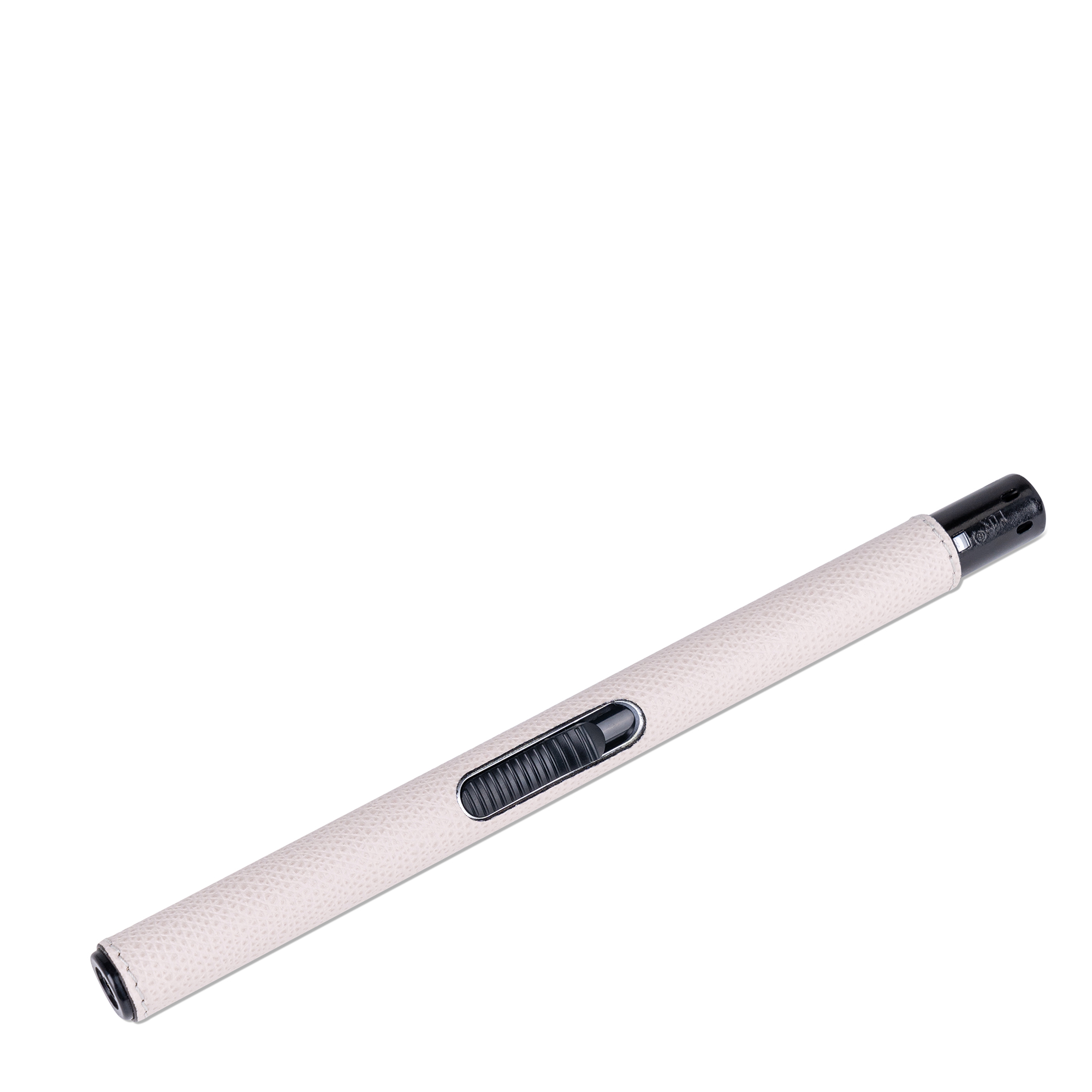 This off-white Candle Lighter covered in a luxurious croc-embossed calfskin leather is a perfect match for your candles, especially those that are hard to reach with the usual lighter, making an elegant addition to any space in your home.