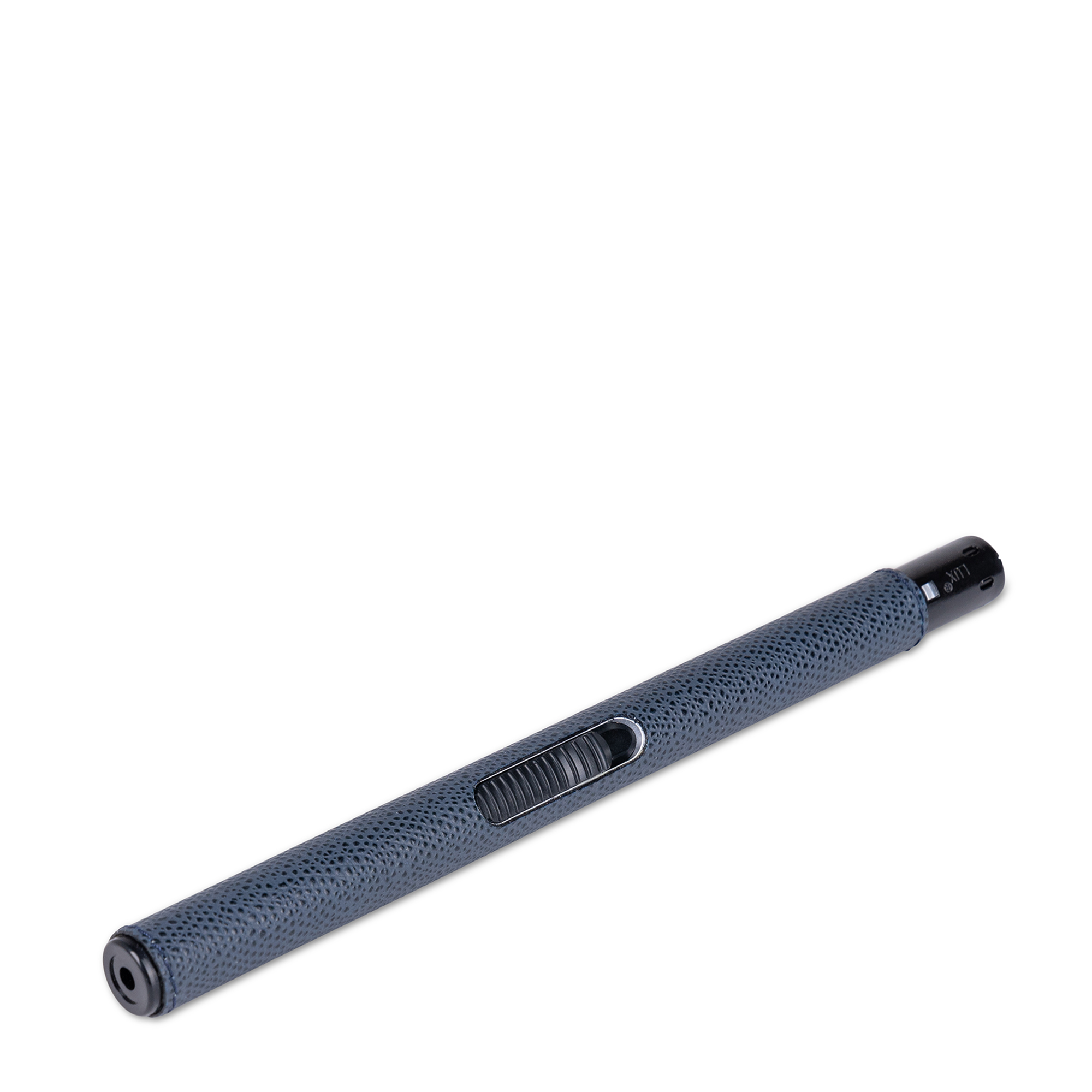 This ocean blue Candle Lighter covered in a luxurious croc-embossed calfskin leather is a perfect match for your candles, especially those that are hard to reach with the usual lighter, making an elegant addition to any space in your home.