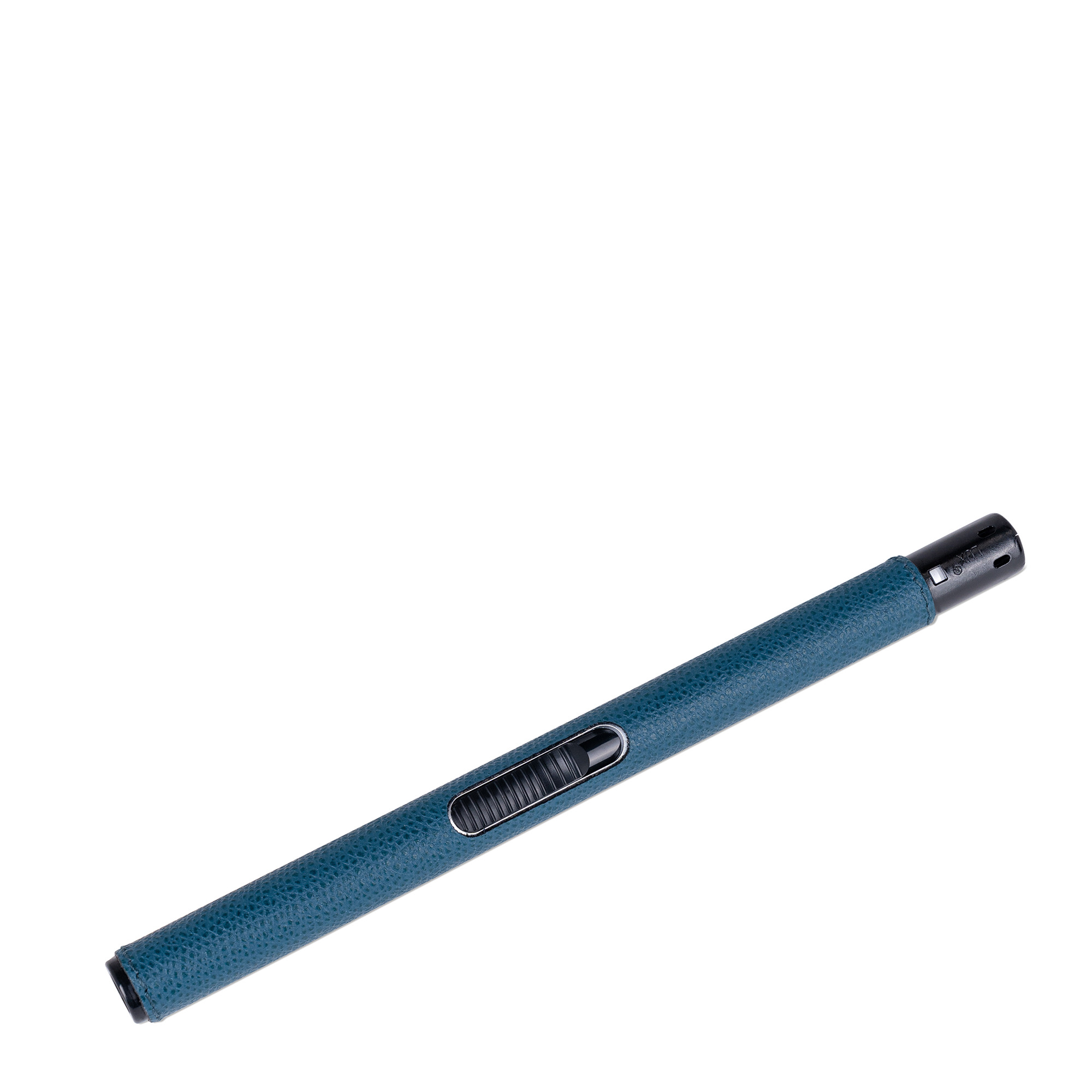 This petrol blue Candle Lighter covered in a luxurious croc-embossed calfskin leather is a perfect match for your candles, especially those that are hard to reach with the usual lighter, making an elegant addition to any space in your home.