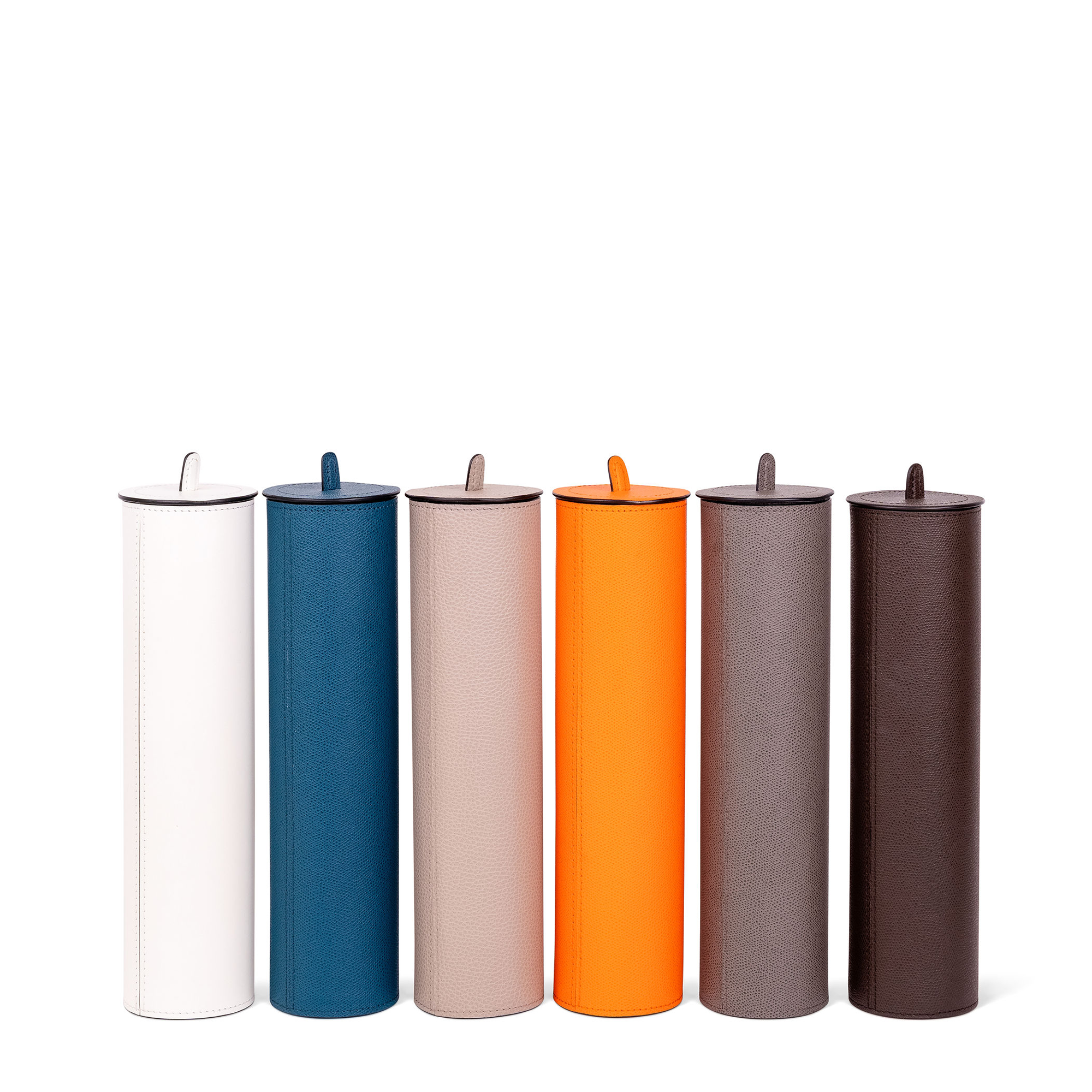 Prometeo Leather Giant Matches Holder - Orange Boar