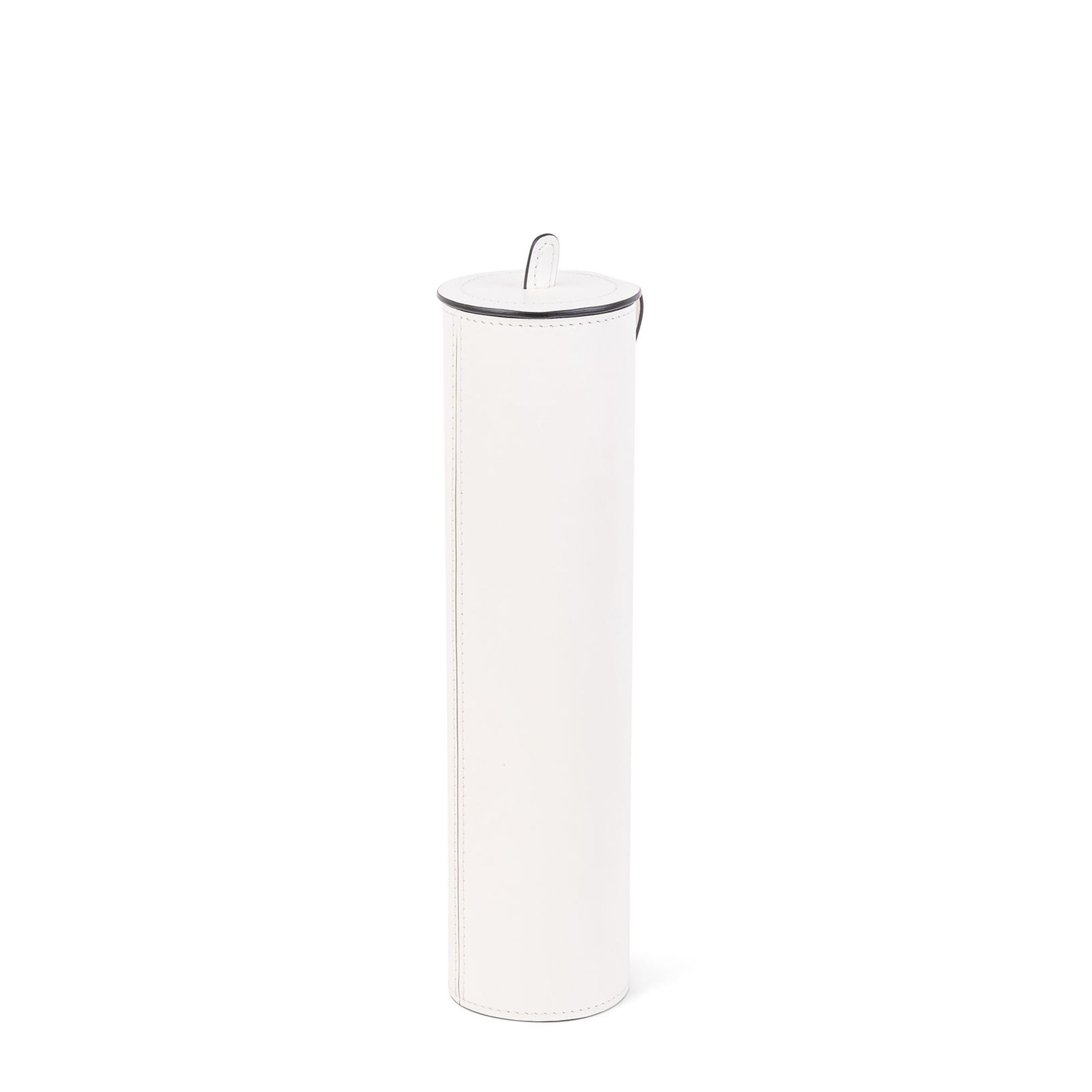 Prometeo Leather Giant Matches Holder - White Nappa