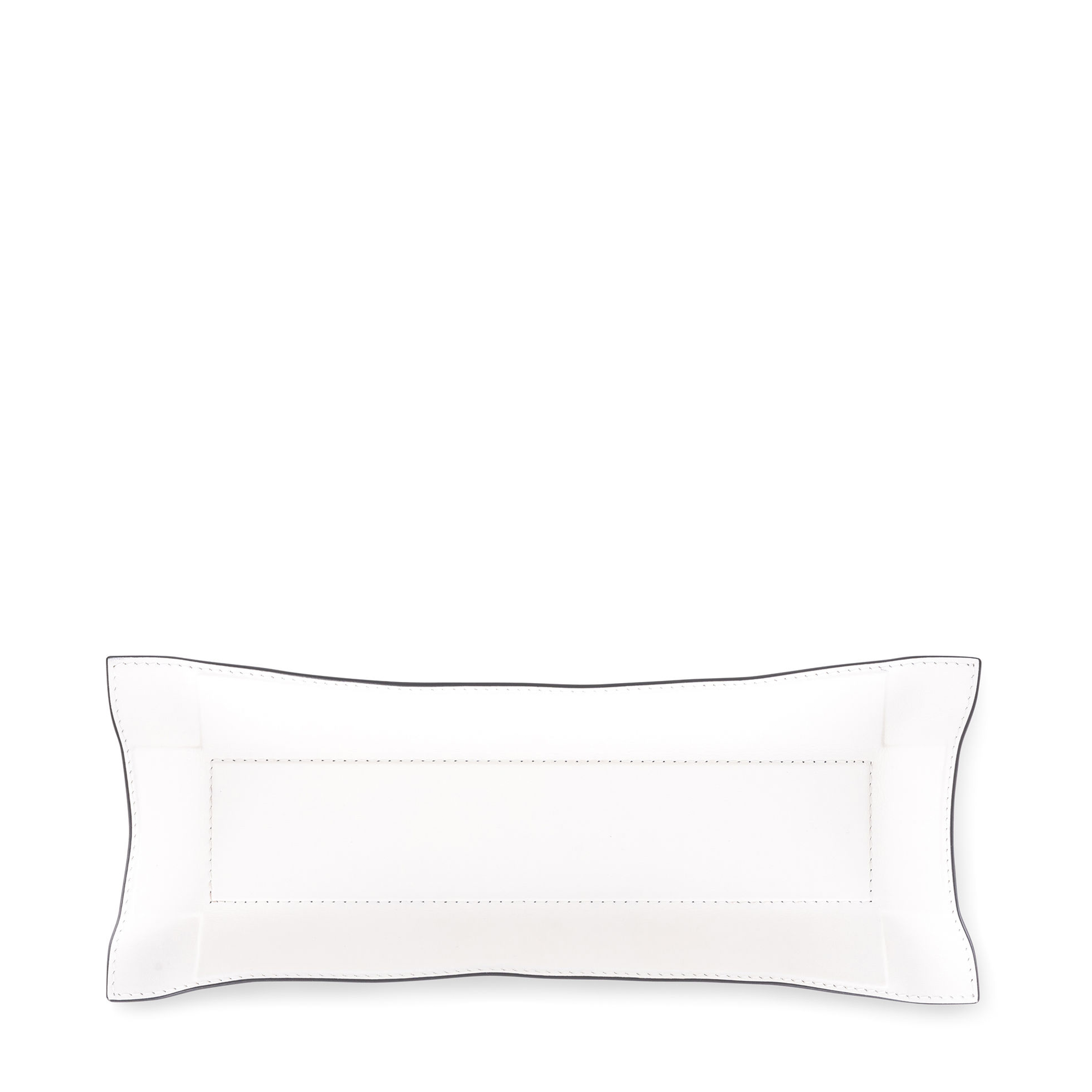 Jack Leather Valet Tray - White Nappa Large