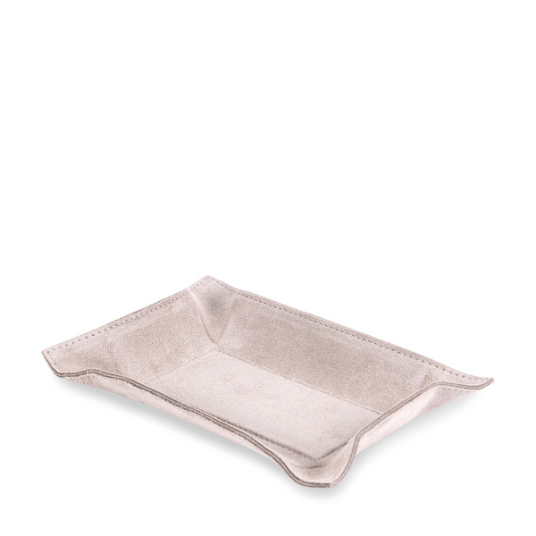 Jack Suede Valet Tray - Light Grey Small