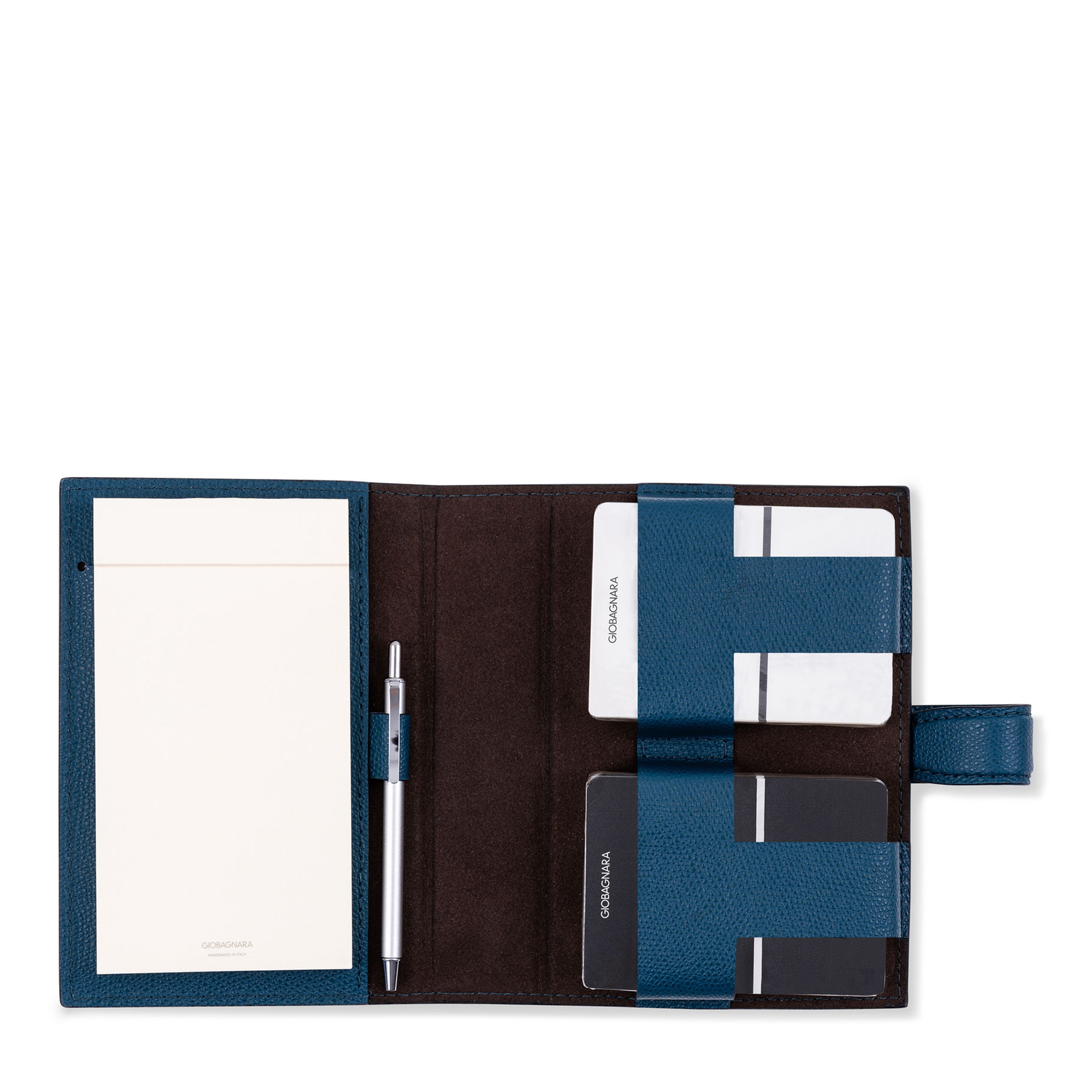 Jolly Leather Playing Card Holder - Petrol Blue Boar