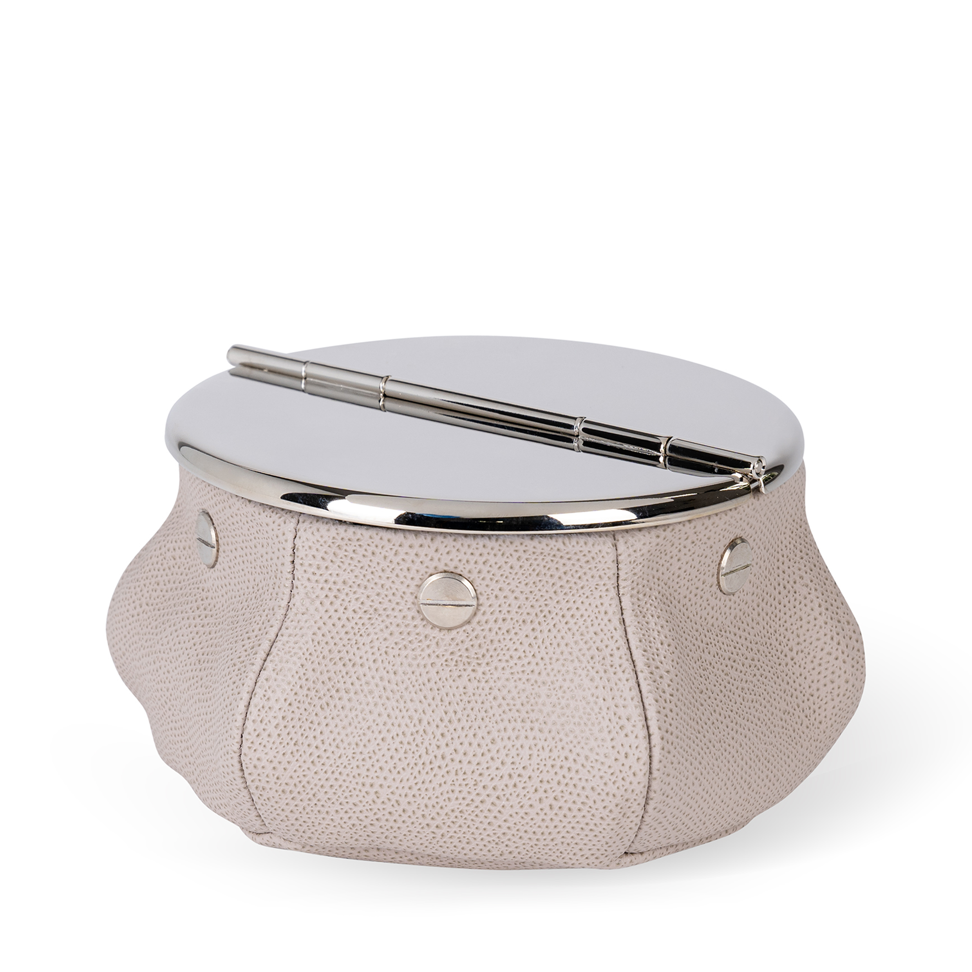 Laurence Leather Bean Bag Ashtray + Cigar Holder - Stone Boar