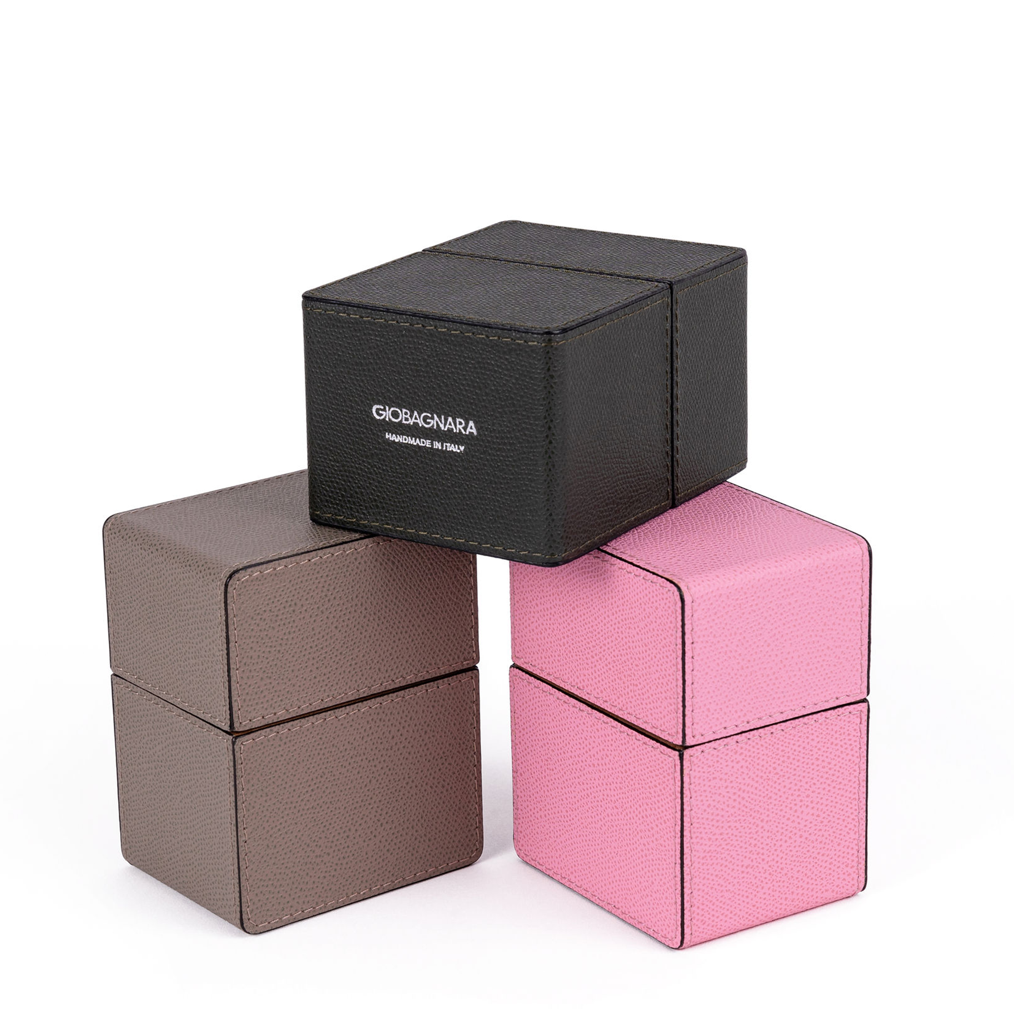 Naples Leather Playing Card Holder - Slate Boar