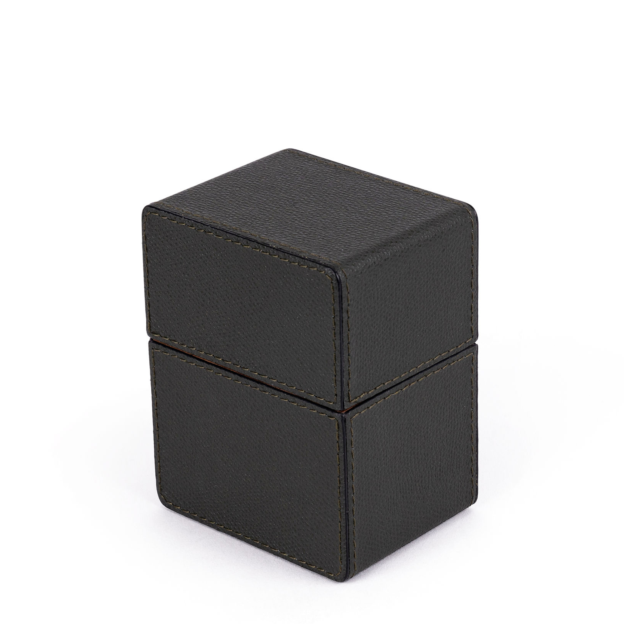 Naples Leather Playing Card Holder - Slate Boar