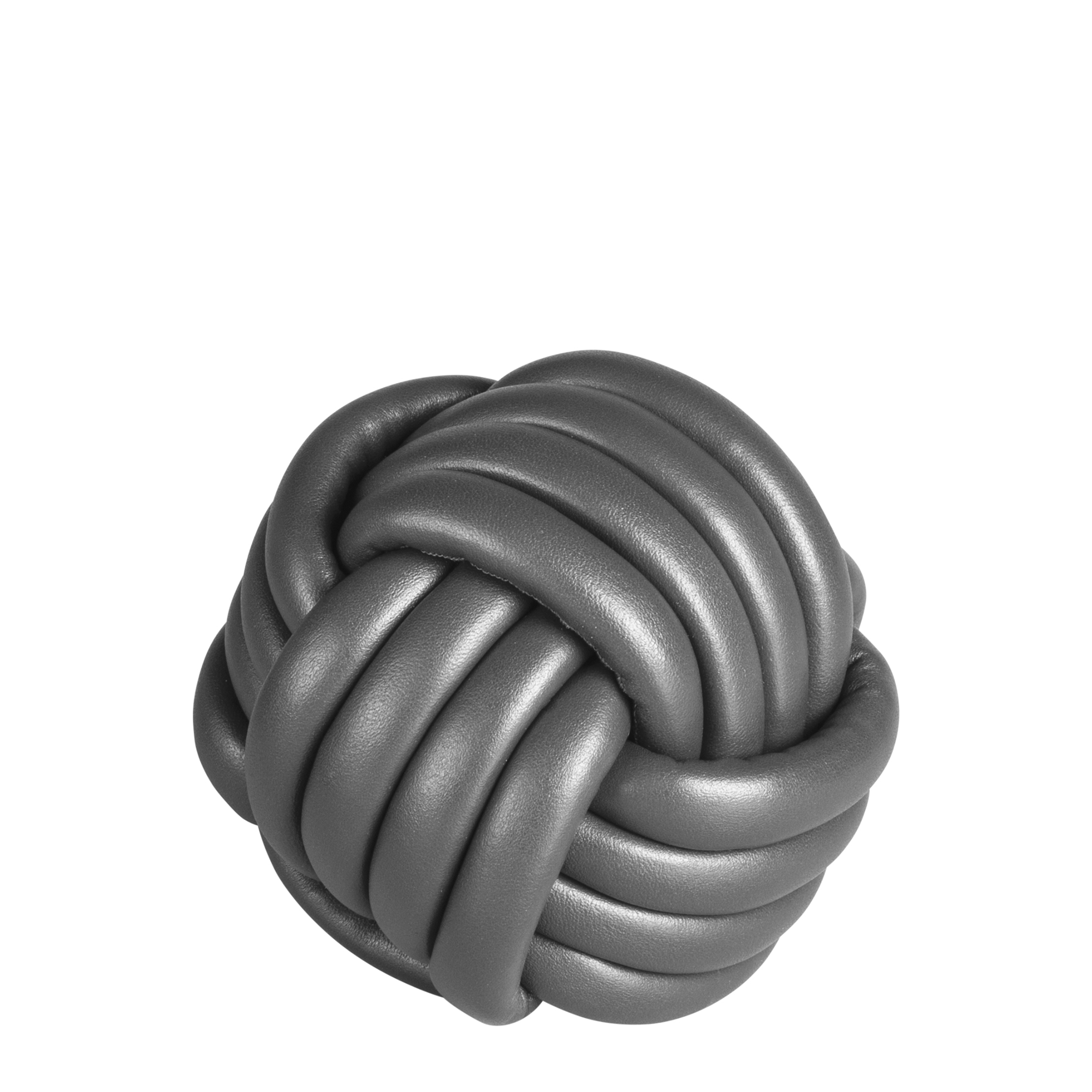 Handcrafted from exquisite nappa grey leather by skilled artisans, this Nodo Paperweight makes a stylish and functional addition to your workspace.