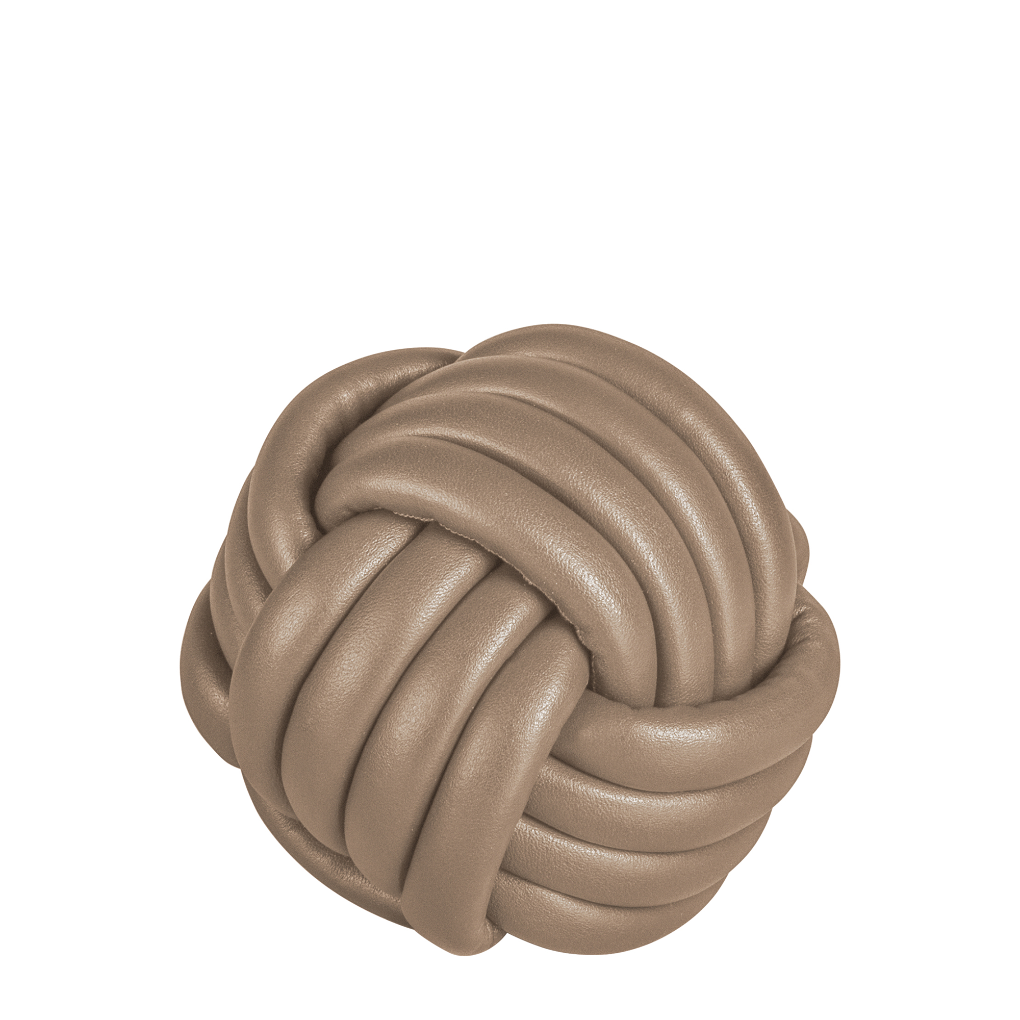 Handcrafted from exquisite nappa light brown leather by skilled artisans, this Nodo Paperweight makes a stylish and functional addition to your workspace.