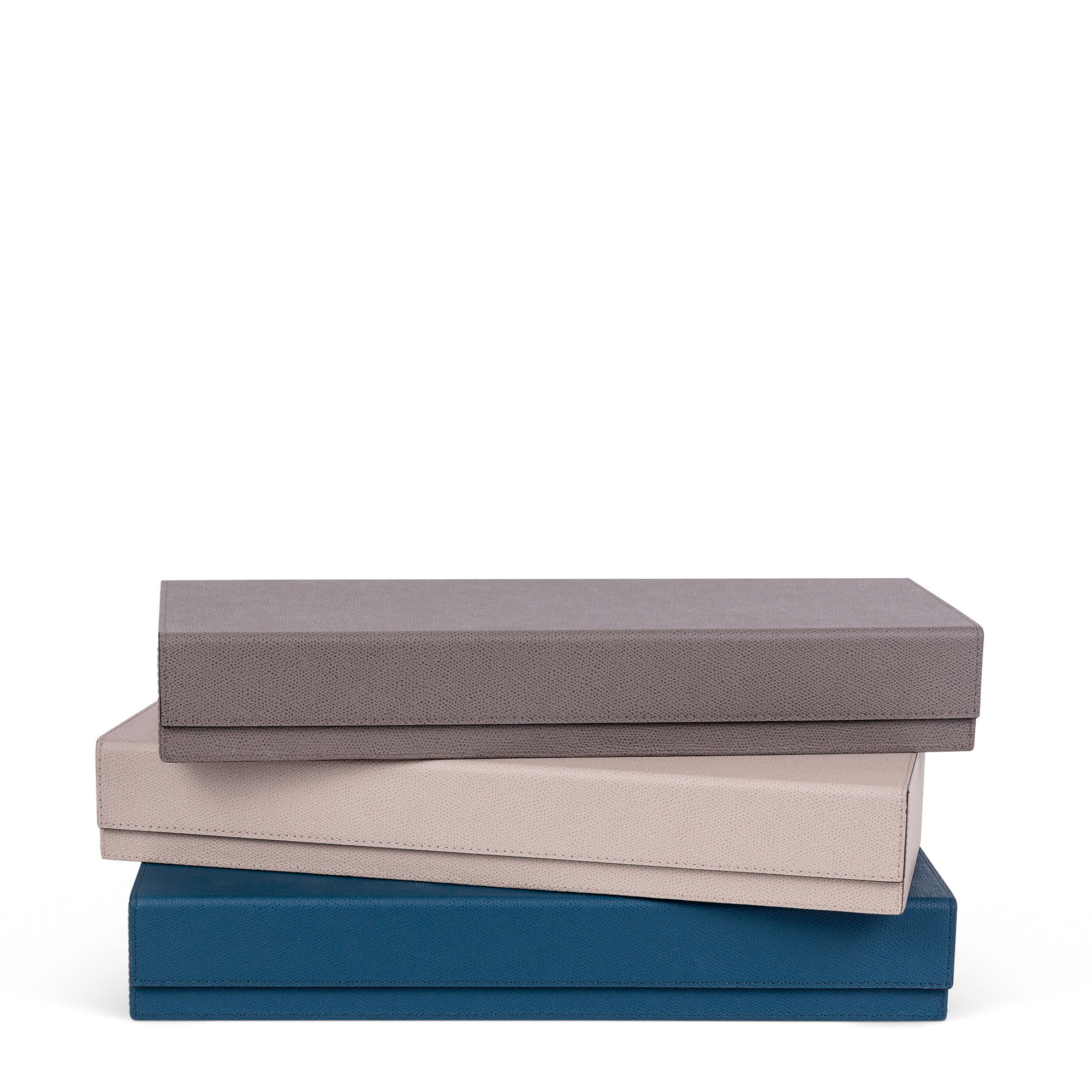 Parma Leather Poker Case - Petrol Blue Boar