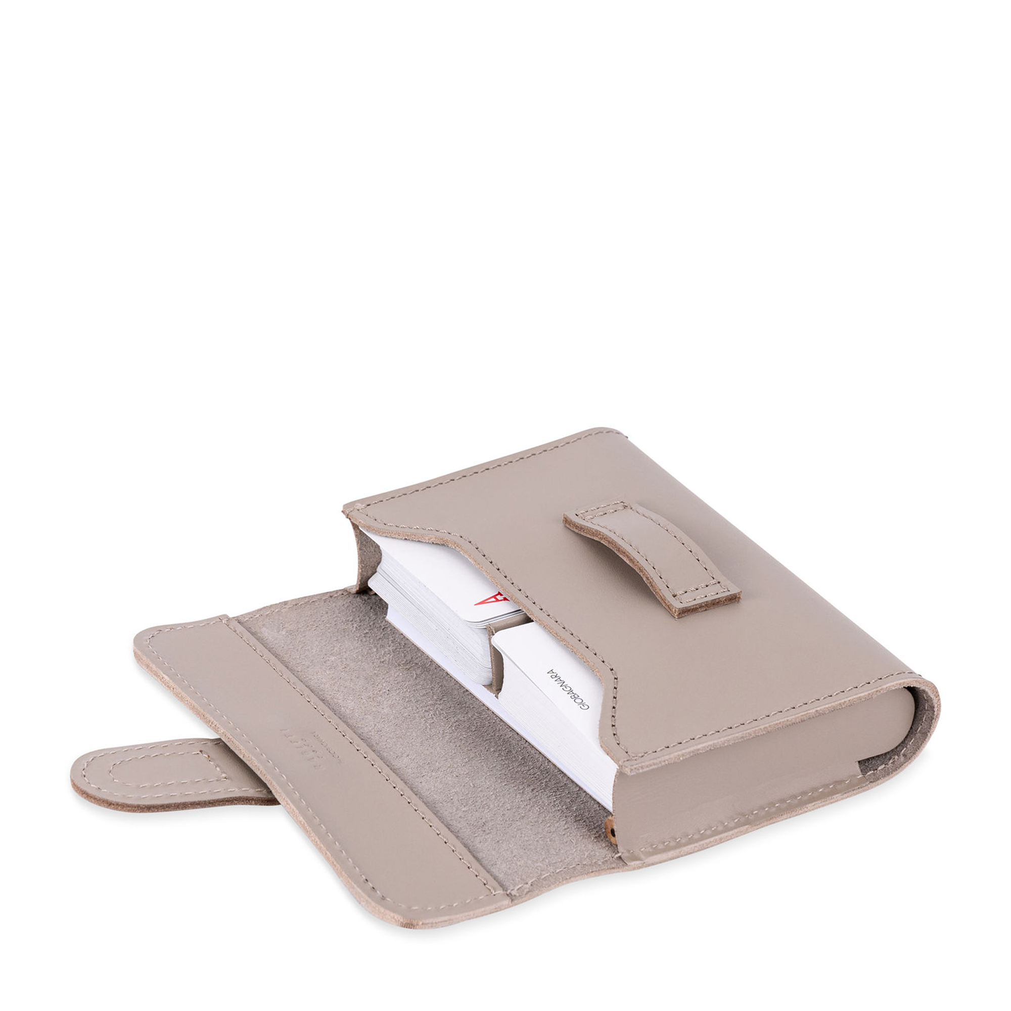 Passepartout Leather Playing Card Holder - Mud Saddle