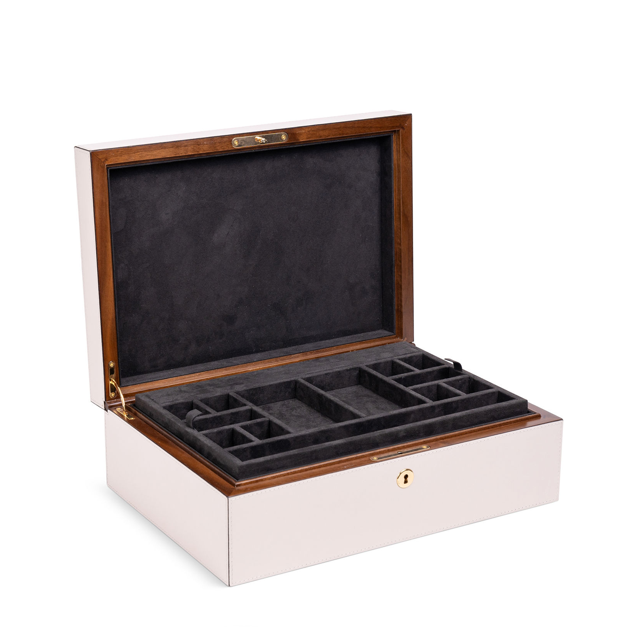 Leather Jewelry Box - Off White Napa