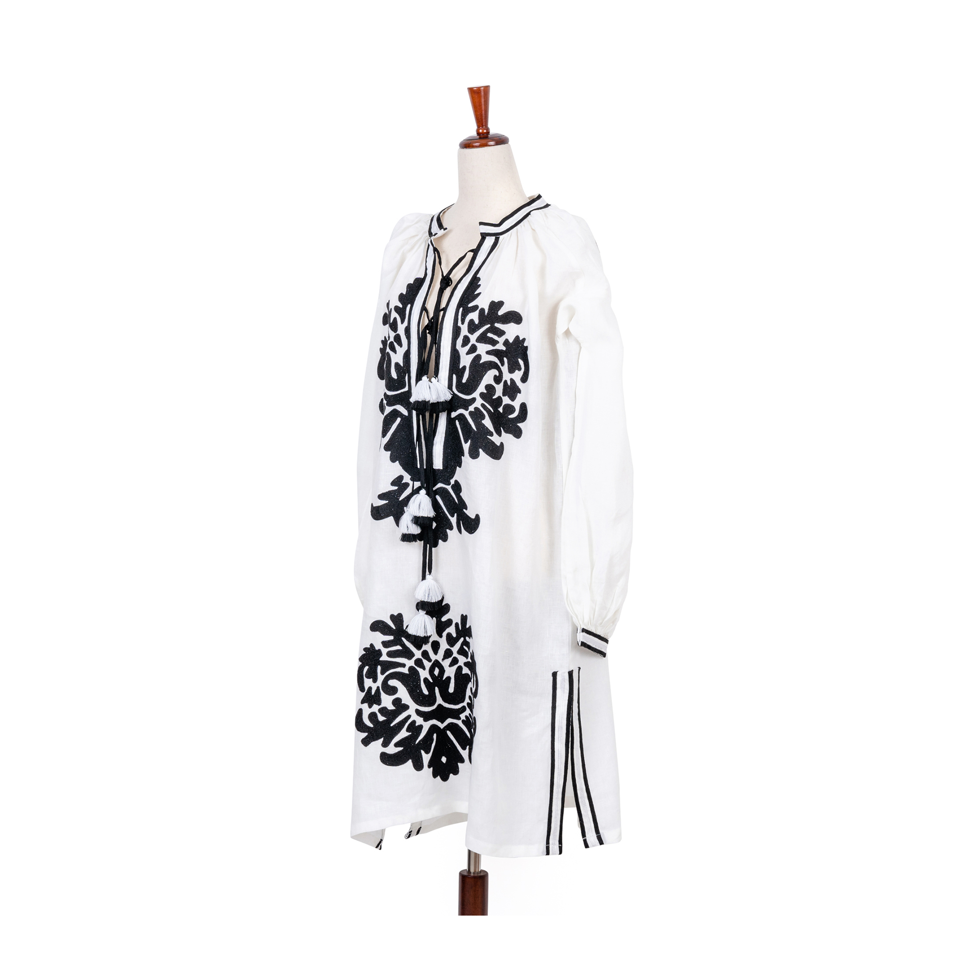 Grayson Dress - White + Black