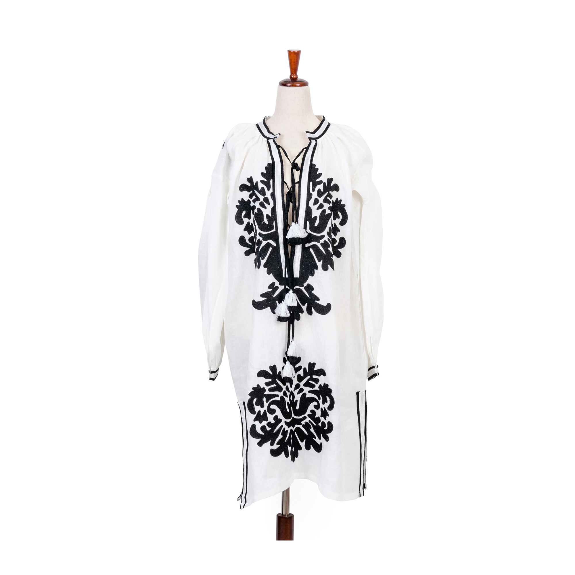 Grayson Dress - White + Black