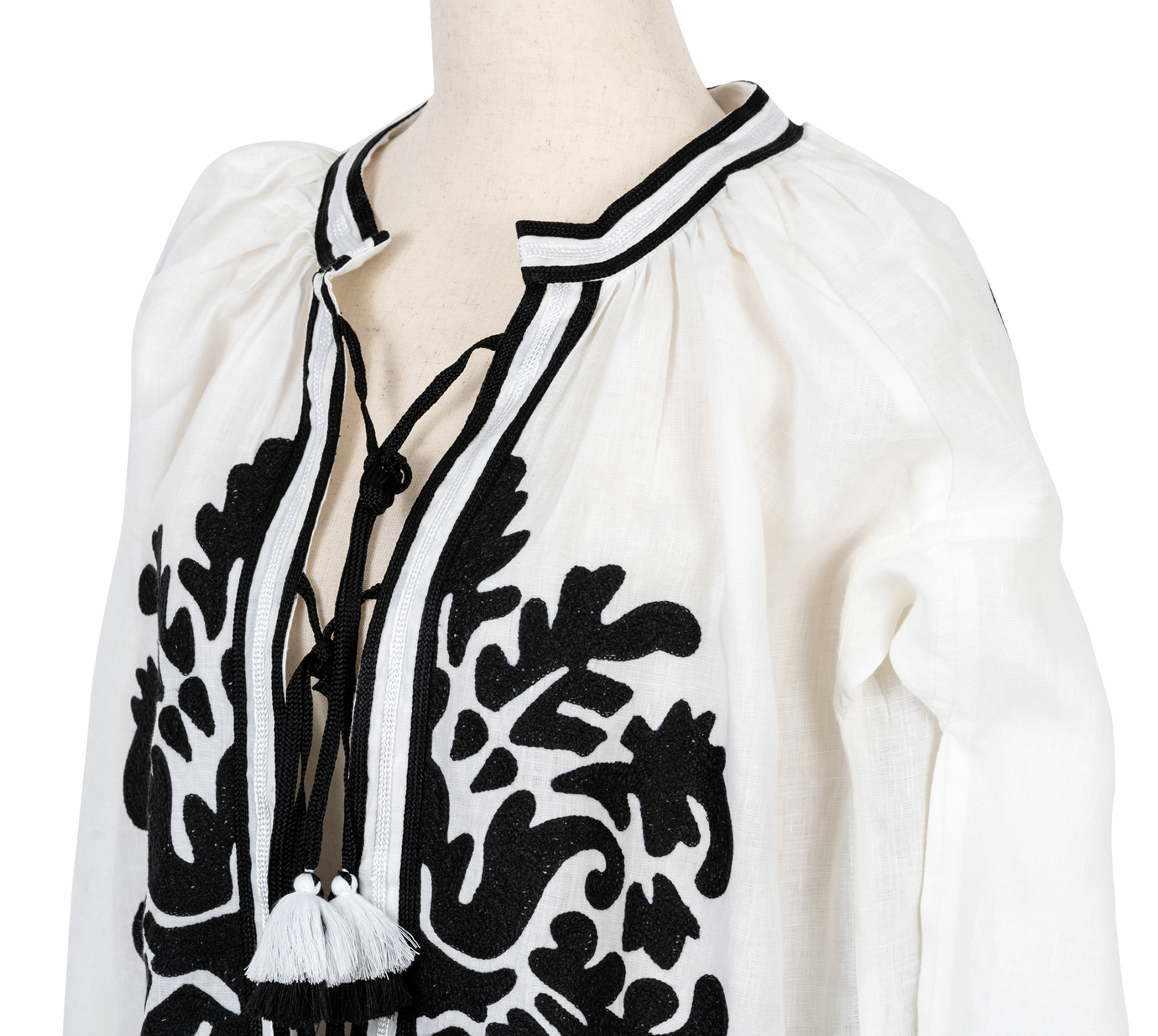 Grayson Dress - White + Black