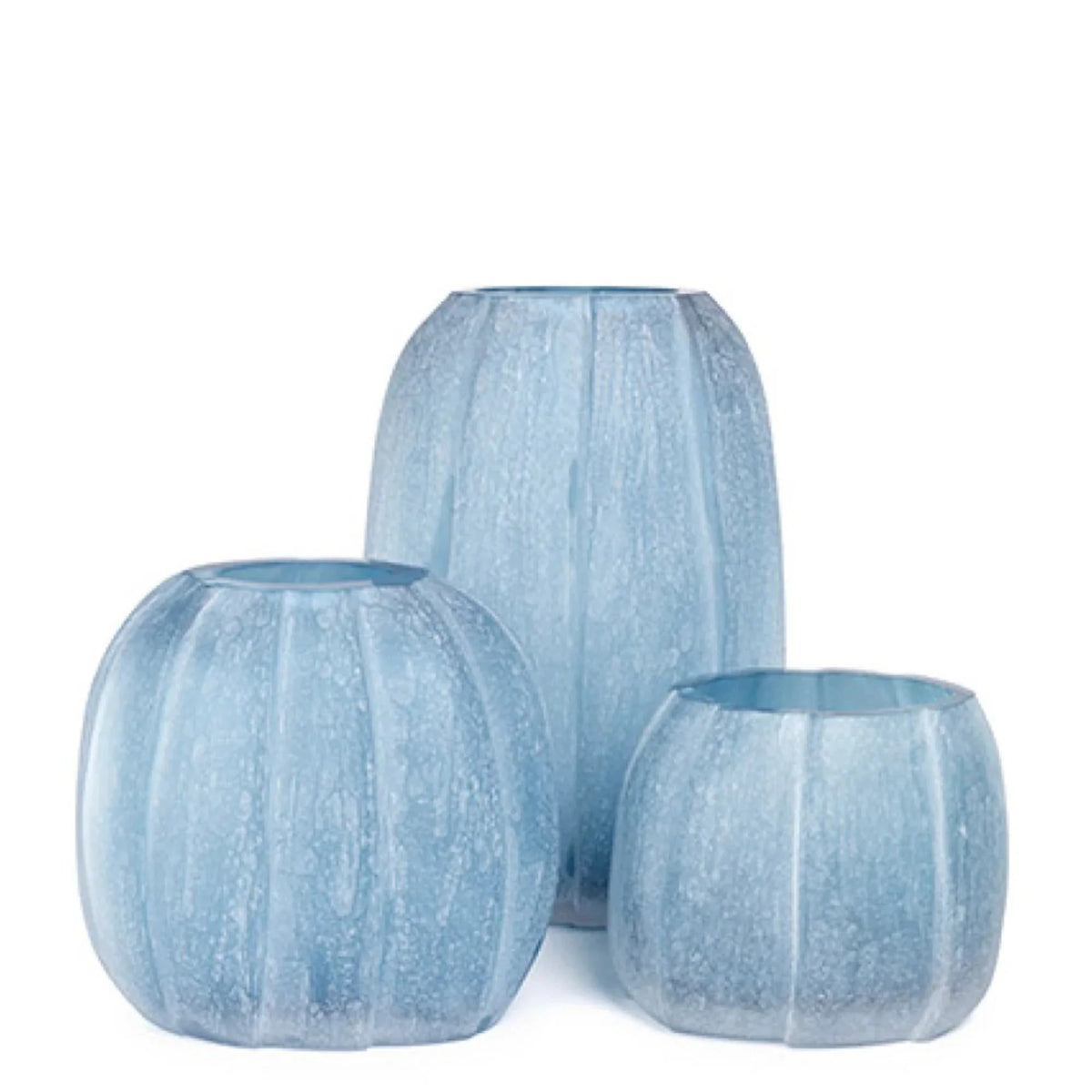 Uluru Vase Tall - Bohemian Crystal Sky Blue