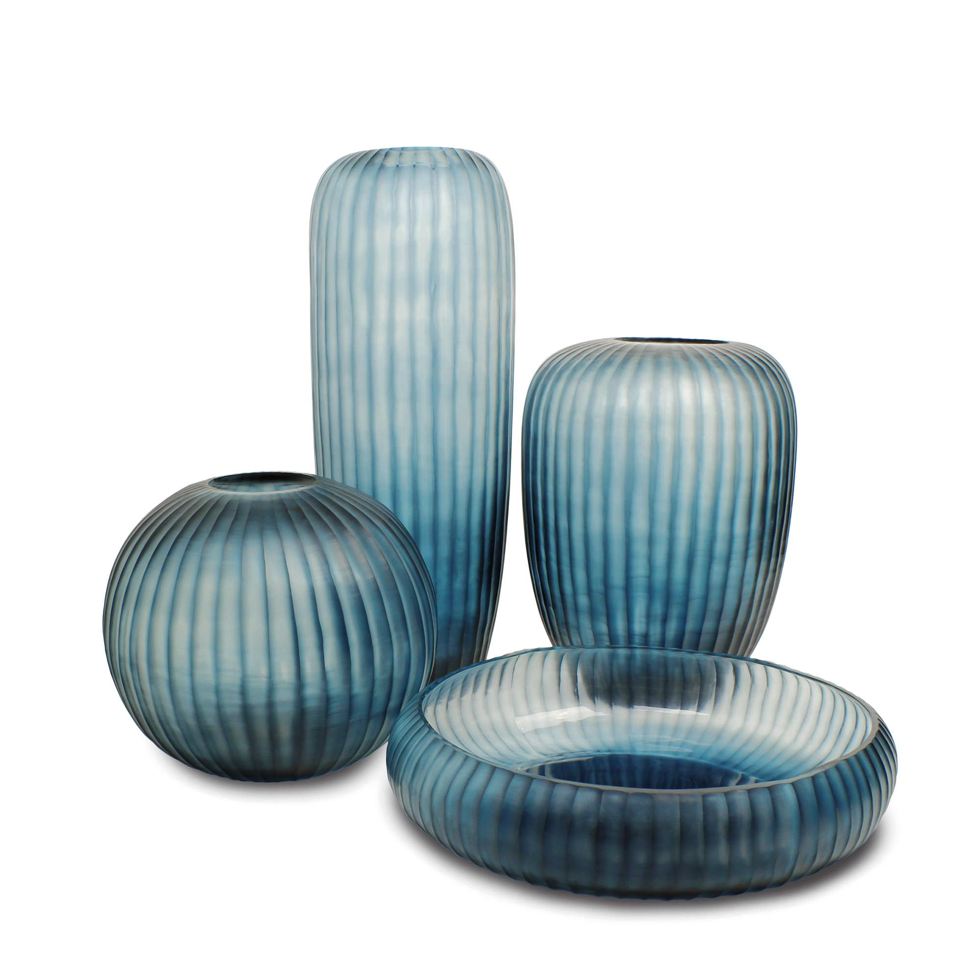 Gobi Vase Round - Indigo