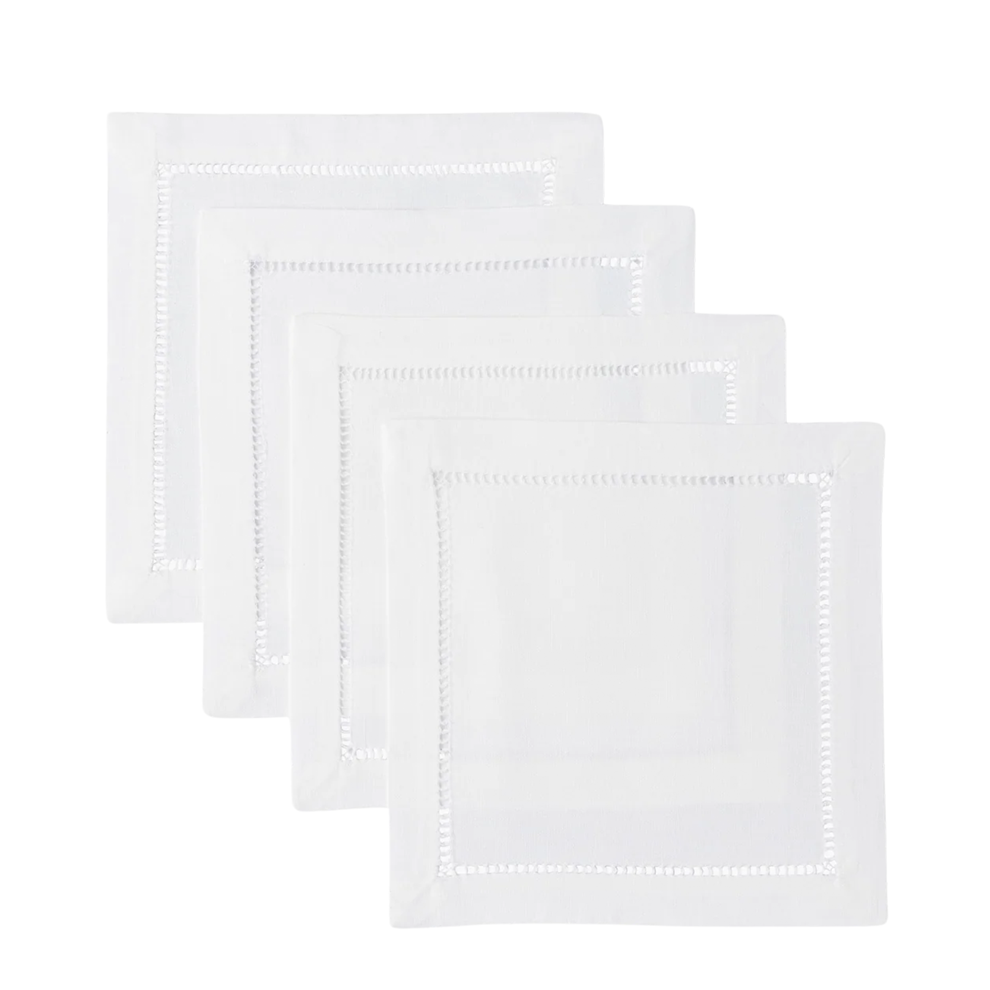 Linen Cocktail Napkins - White