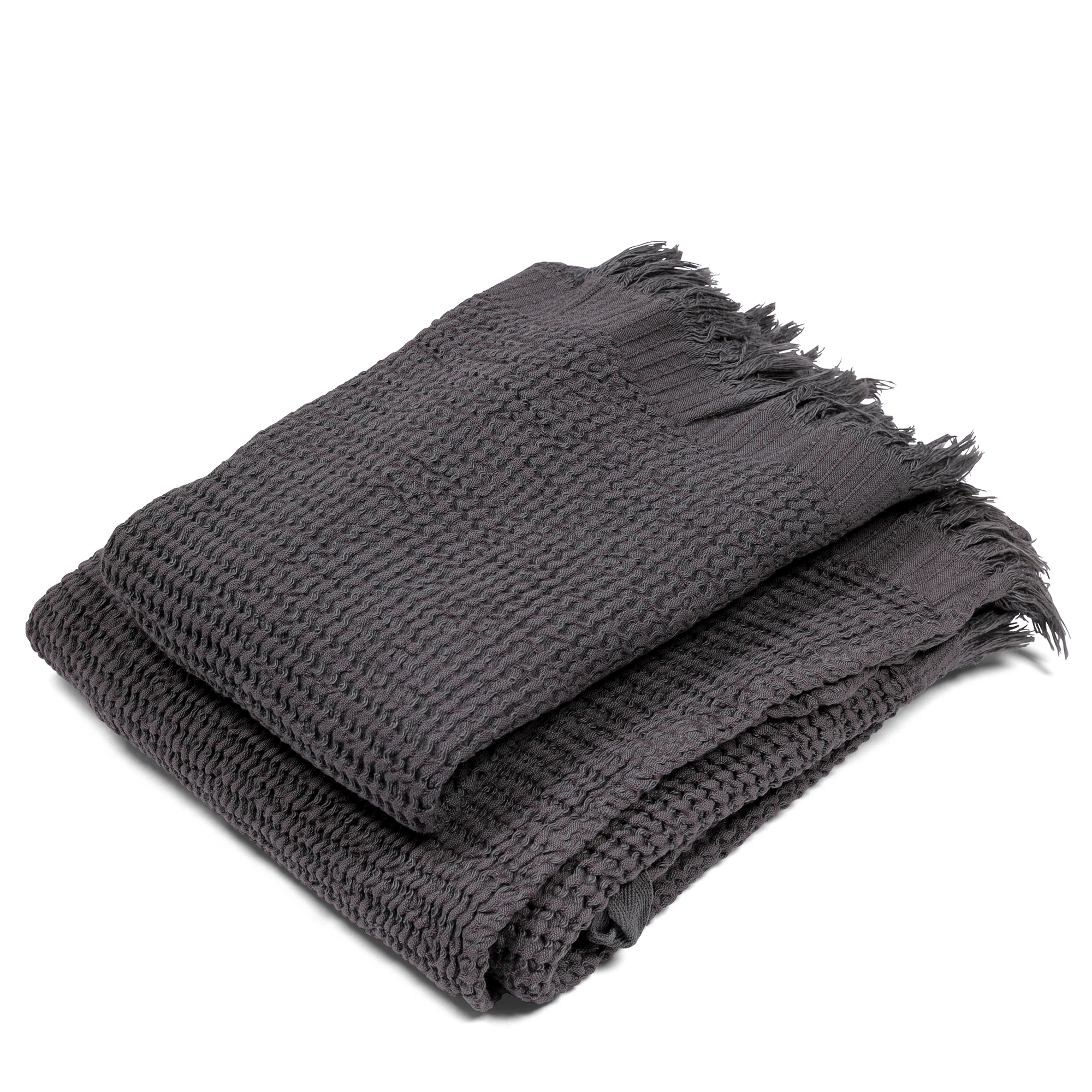 Ella Waffle Bath Towel - Anthracite