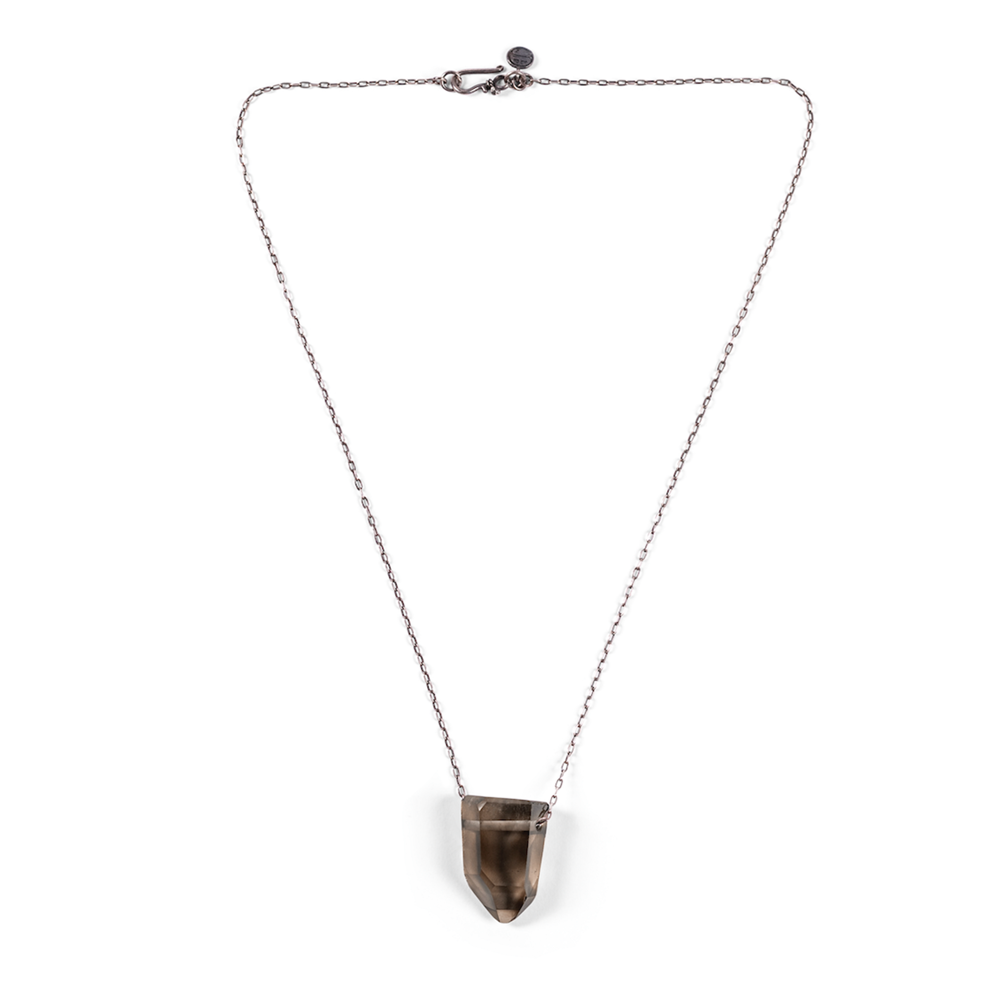 Smoky Quartz Necklace on a silver chain. Symbolizes grounding, protecting, calming, and motivating.