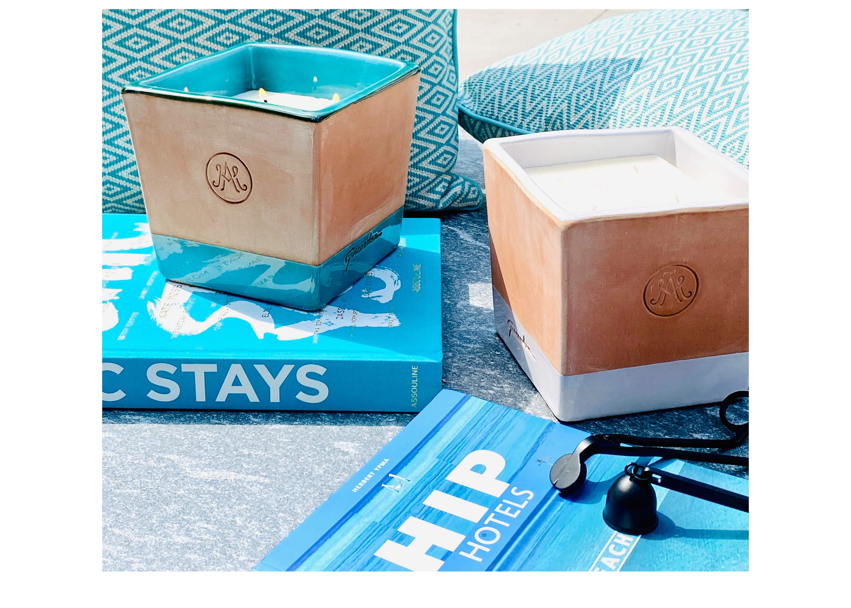 Terracotta Outdoor Candle - Citrus Basilicum (VII)