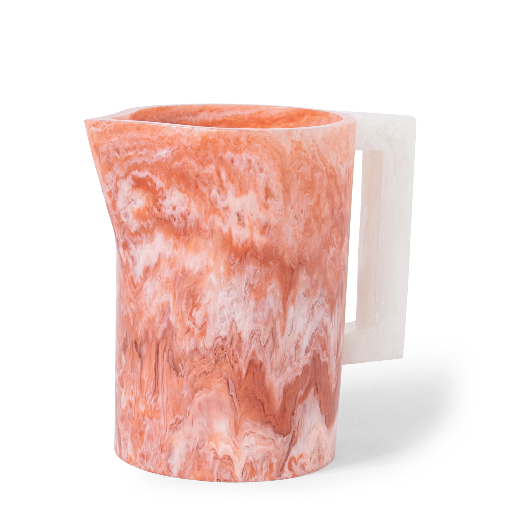 Pearl's Pitcher - Coral + White